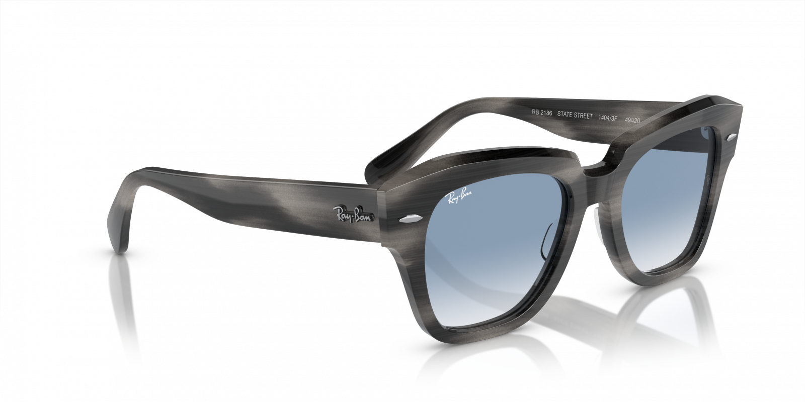 レイバン サングラス 純正レンズ対応 RB2186 14043F 49 52 Ray-Ban スクエア STATE STREET セル 伊達メガネ 眼鏡 RB4286の通販