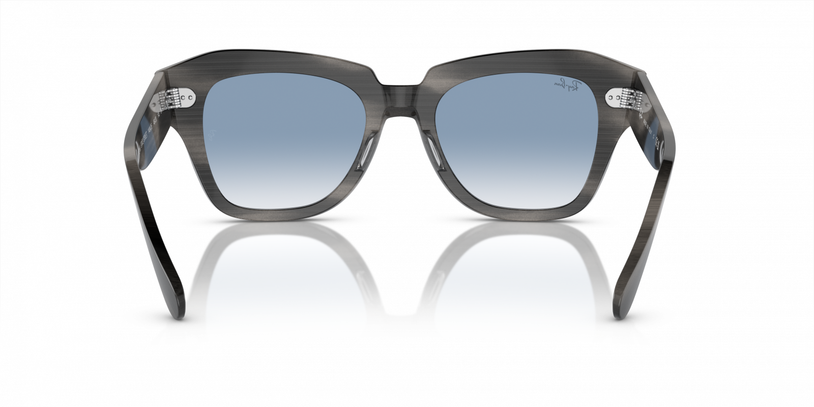 Ray-Ban State Street Women’s Sunglasses RB2186 Black Transparent frame Blue Lens Sunglasses Ray-Ban RB2186 State Street | Free Shipping  main image 2