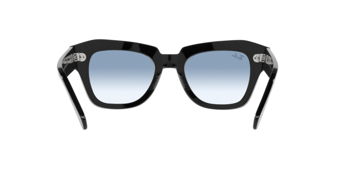 Ray-Ban RB2186 901 3F State Street Sunglasses - Black Frame, Blue 