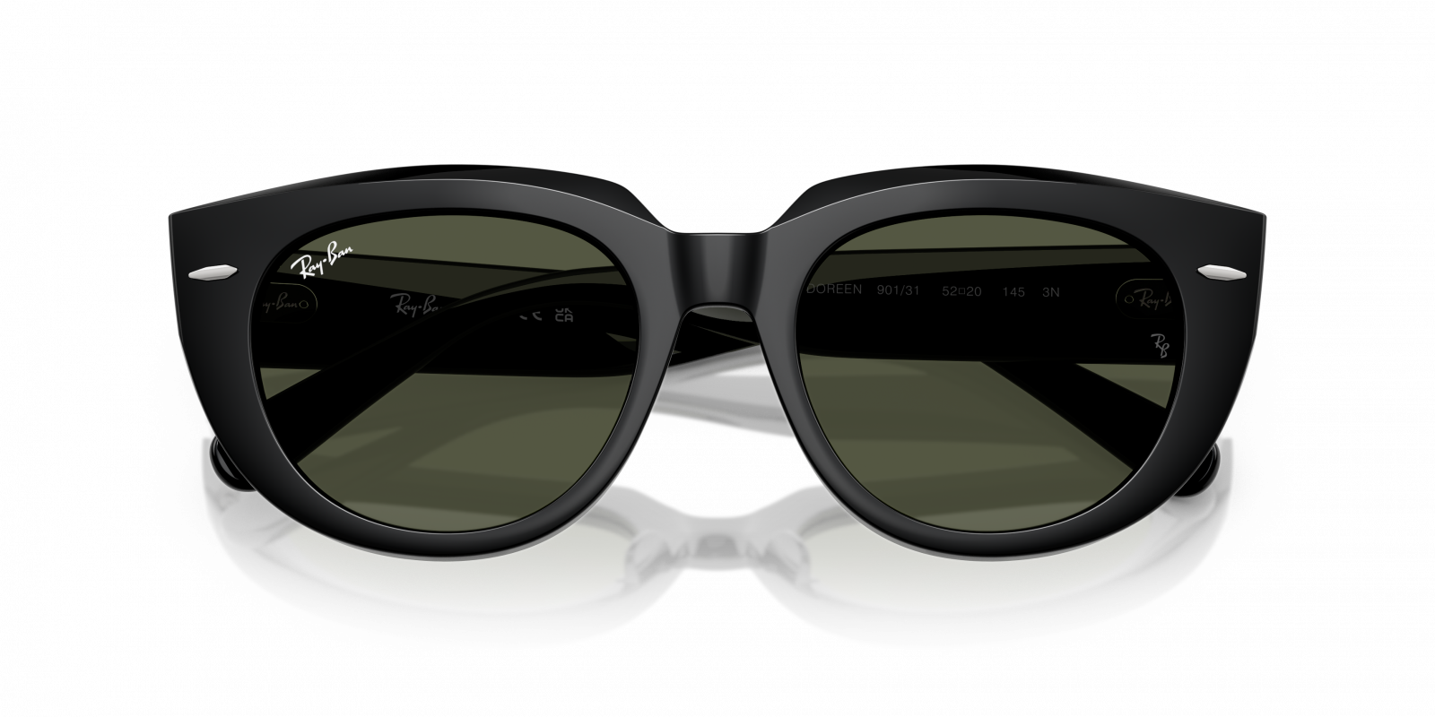 Ray-Ban RB2286 Doreen 901/31 Black Sunglasses 52mm 52-20-145 Ray-Ban Doreen RB2286 Sunglasses 901/31 Black - eye-oo.com main image 2