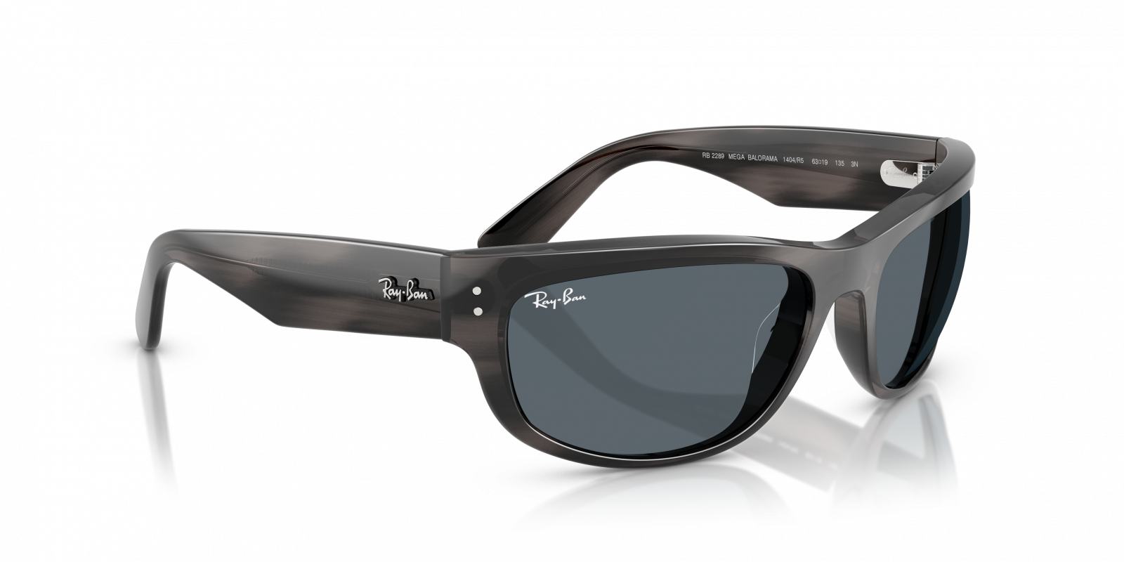 Ray-Ban RB2289 Mega Balorama Sunglasses - Striped Grey - Amevista