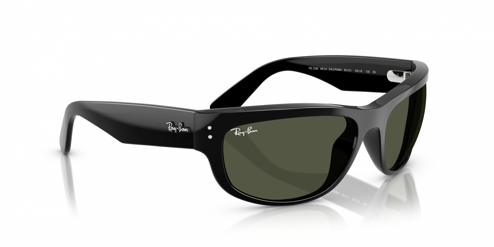Ray-Ban RB2289 901 31 Mega Balorama Sunglasses - Black - Amevista