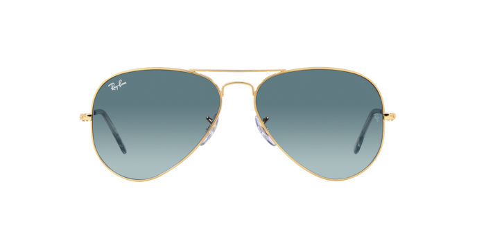 Ray-Ban RB3025 001/3M Aviator Sunglasses - Gold Frame, Blue  display picture 1