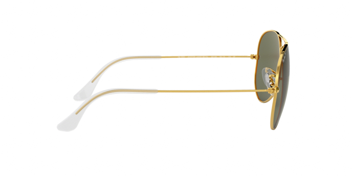 Ray-Ban RB3025 001/58 Aviator Sunglasses - Gold Frame, Green  display picture 2