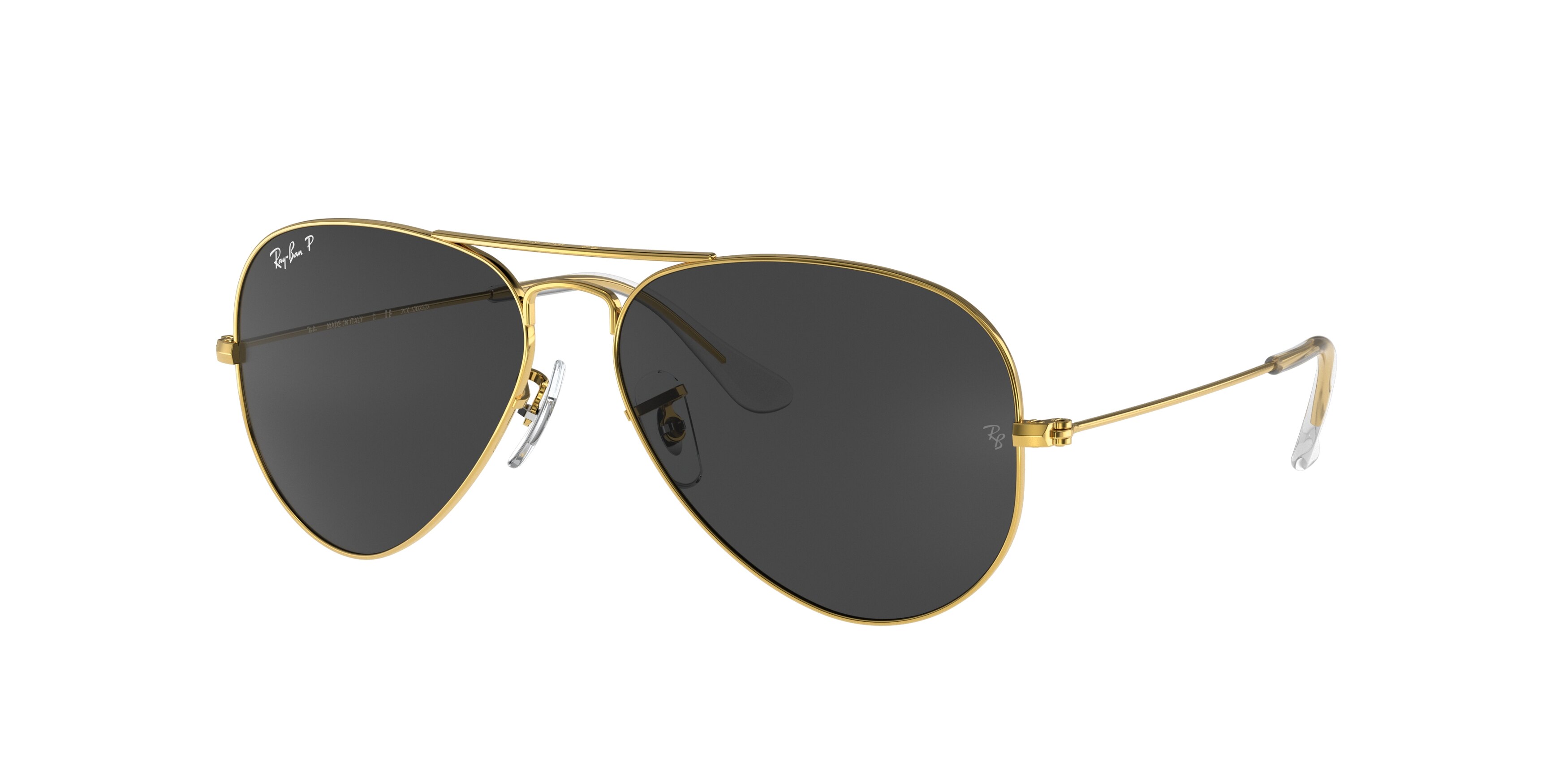 Ray-Ban RB3025 919648 Aviator Sunglasses - Gold Frame, Black 