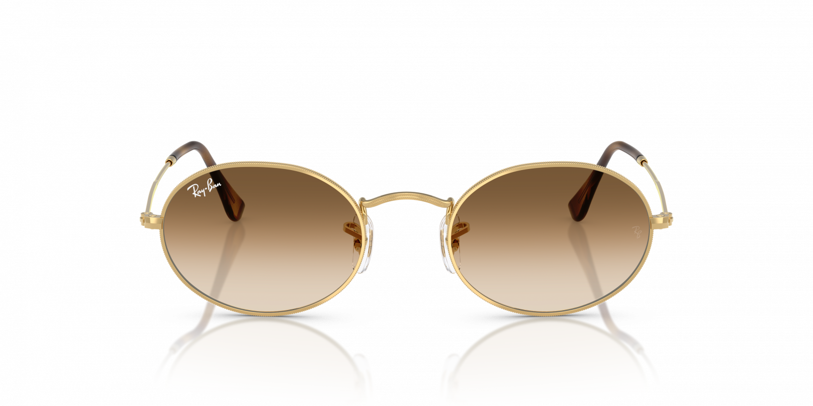 Ray-Ban RB3547 001 51 Oval Sunglasses - Gold Frame Sunglasses 