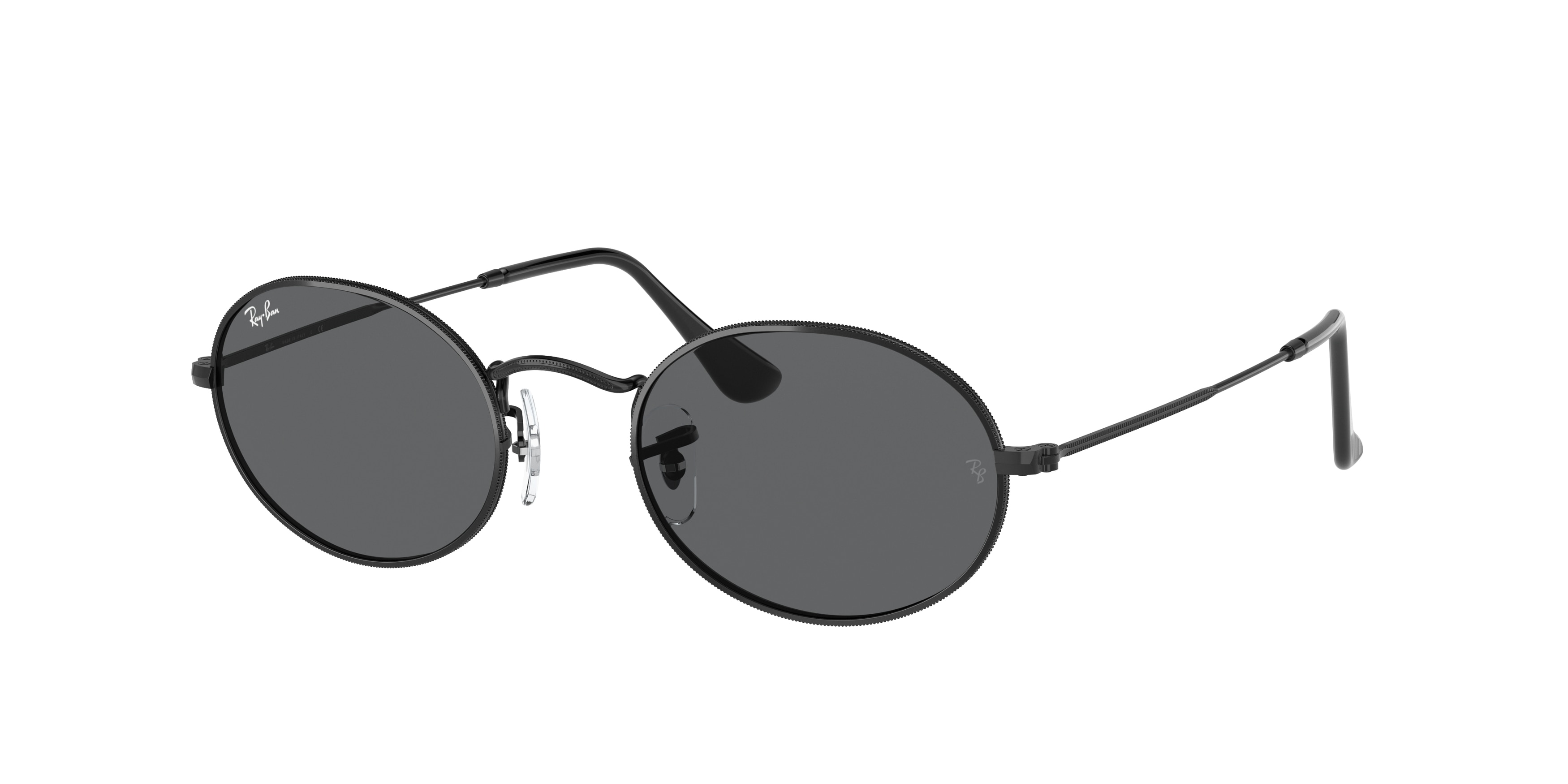Ray-Ban RB3547 002 B1 Oval Sunglasses - Black Frame, Dark  display picture 1