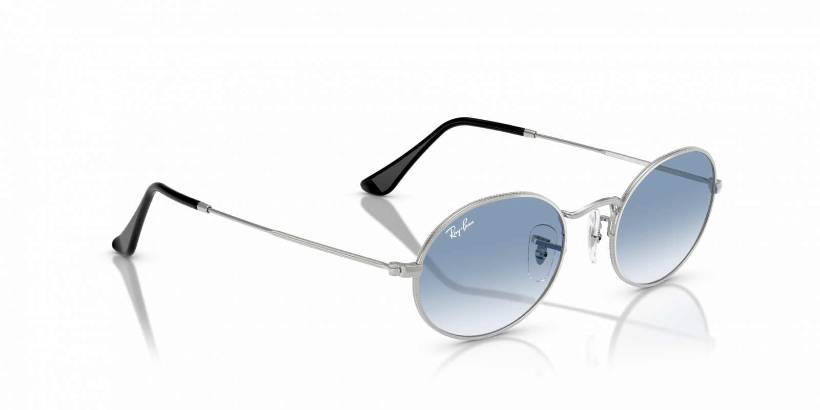 Like New Ray-Ban Silver Frame with Blue Mirror Lenses Ray-Ban: Silver RB3780 Sunglasses | SSENSE main image 3