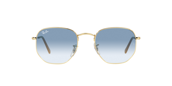 Ray-Ban RB3548 001 3F Hexagonal Sunglasses - Gold Frame  display picture 1