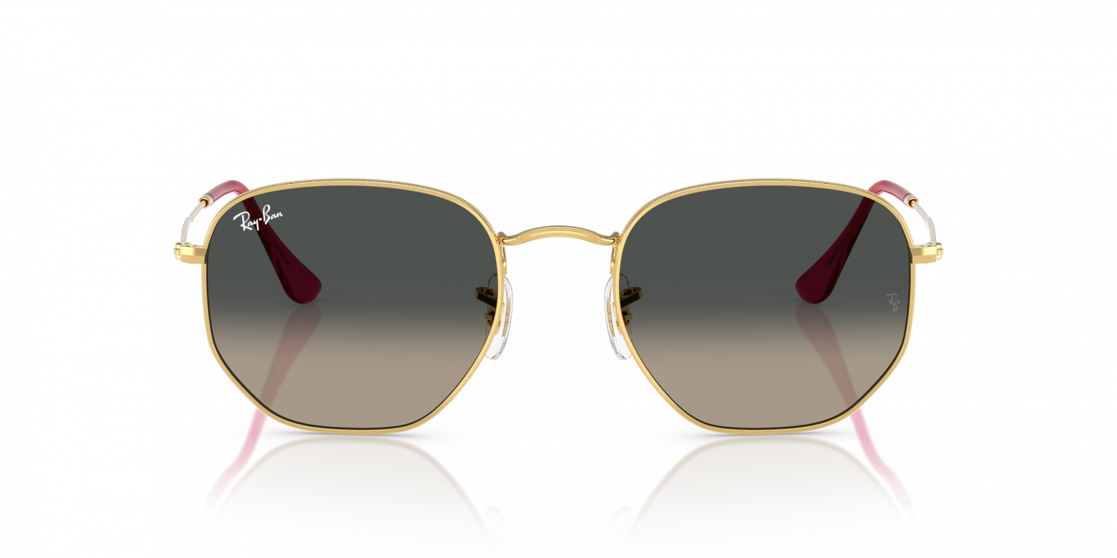 Ray-Ban Hexagonal Sunglasses with Gold Frame Amazon.com: Ray-Ban Hexagonal Sunglasses,51mm,Gold/Green  main image 2