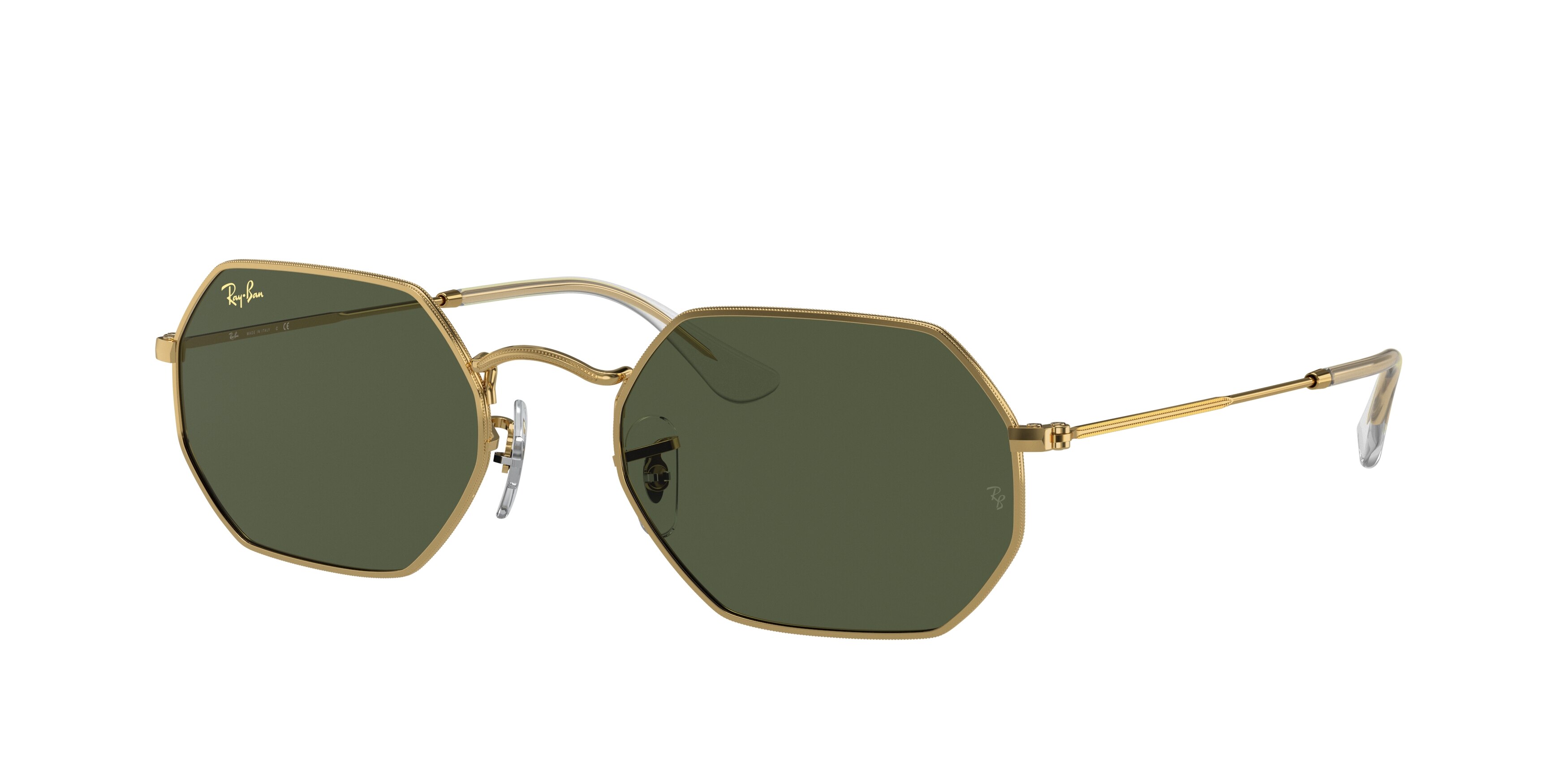 Ray-Ban RB3556 919631 Octagonal Sunglasses - Gold Frame  display picture 2
