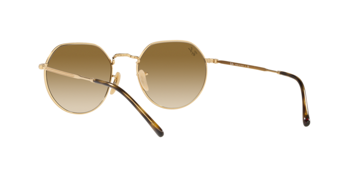 Ray-Ban RB3565 001 51 Jack Sunglasses - Gold Frame, Brown  display picture 1