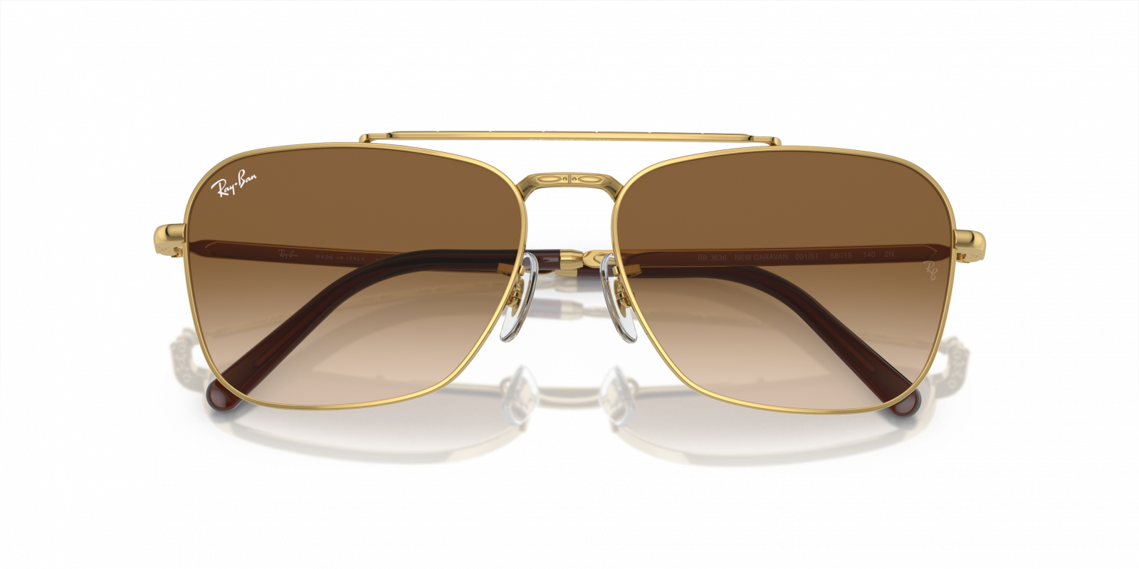 Ray-Ban RB3636 001 51 New Caravan Sunglasses - Amevista