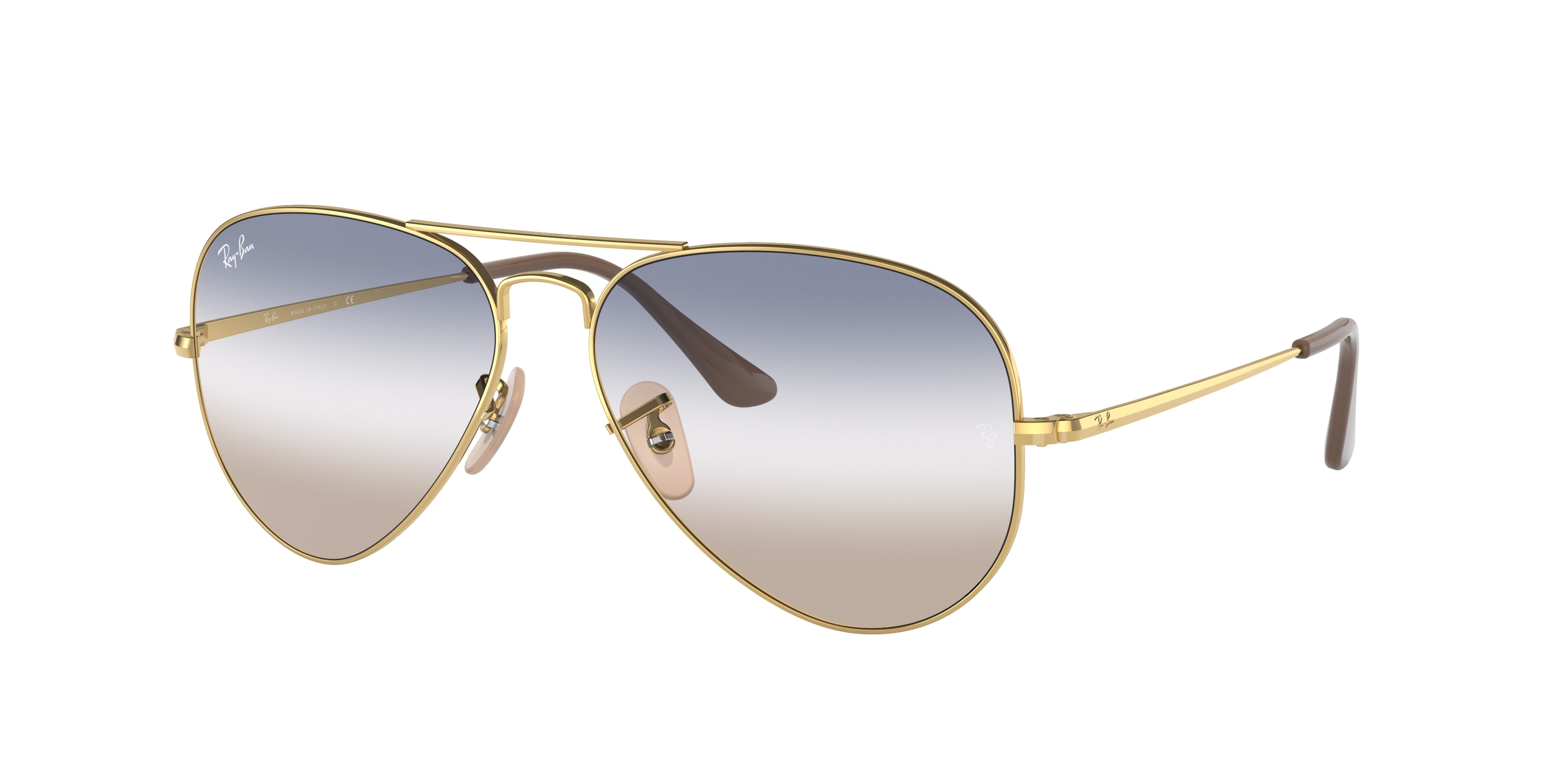 Ray-Ban RB3689 001 GD Aviator Metal II Sunglasses - Amevista