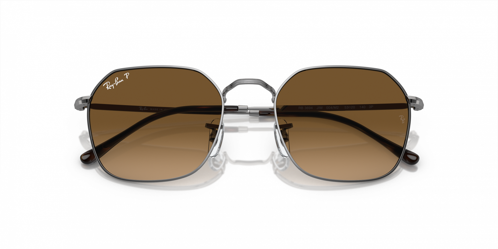 Ray-Ban RB3694 004 M2 Jim Sunglasses - Gunmetal Frame, Brown 