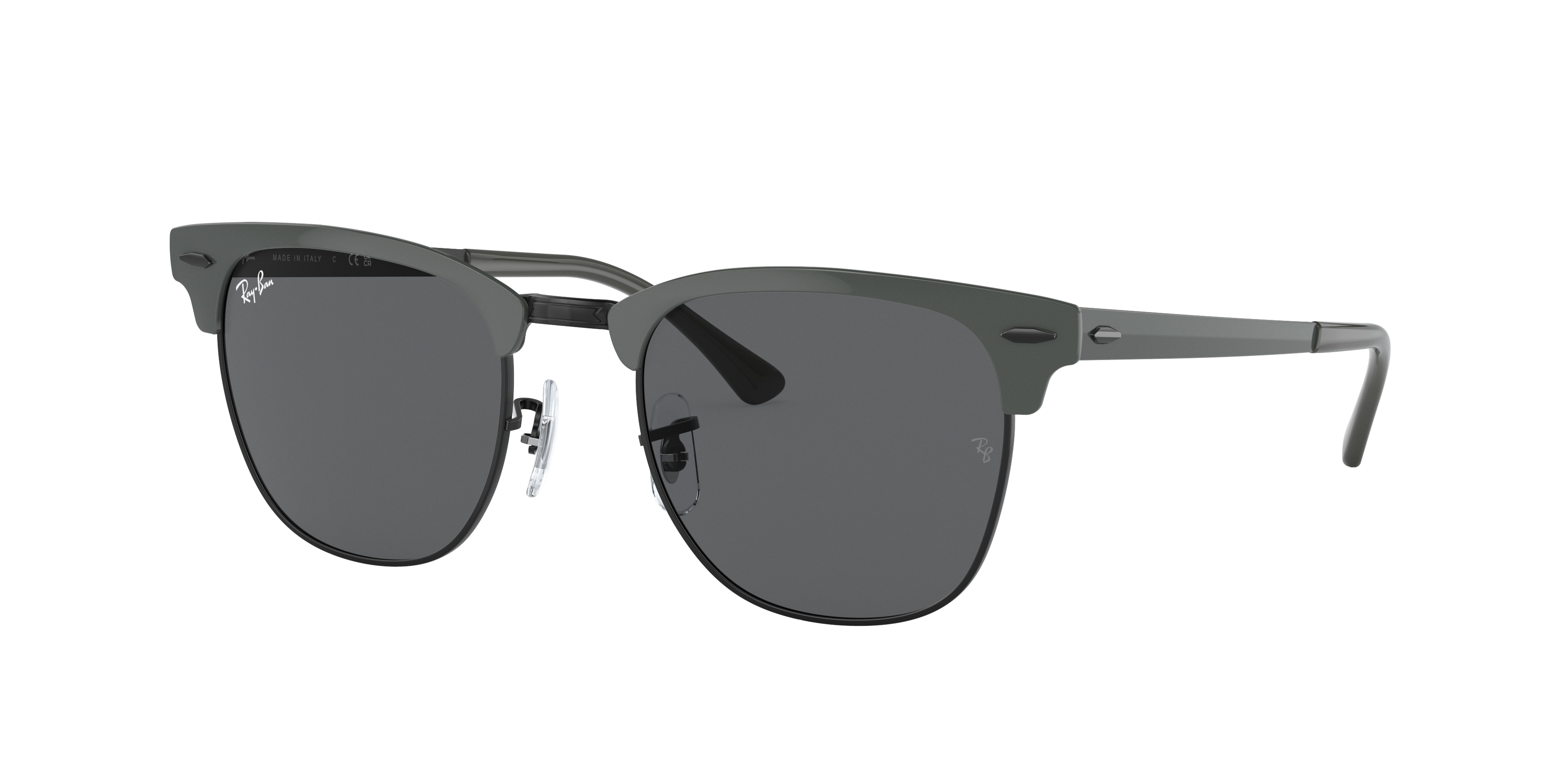 Ray-Ban Clubmaster Metal Sunglasses - Grey on Black - Amevista
