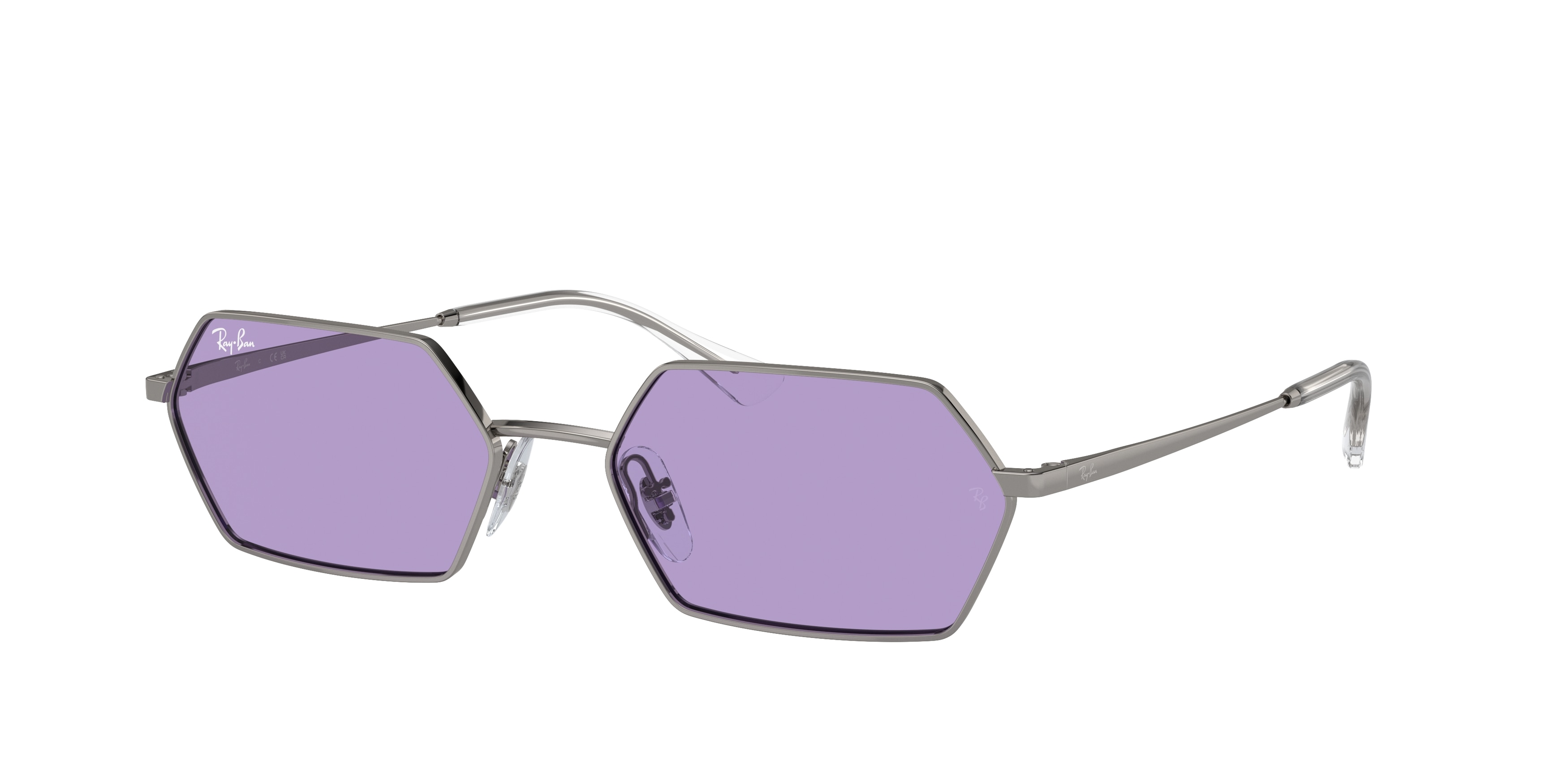 Ray-Ban Women Folding Sunglasses Lilac Mirror Lens Ray-Ban Sunglasses Wayfarer Reverse RBR0502S 66771A main image 2