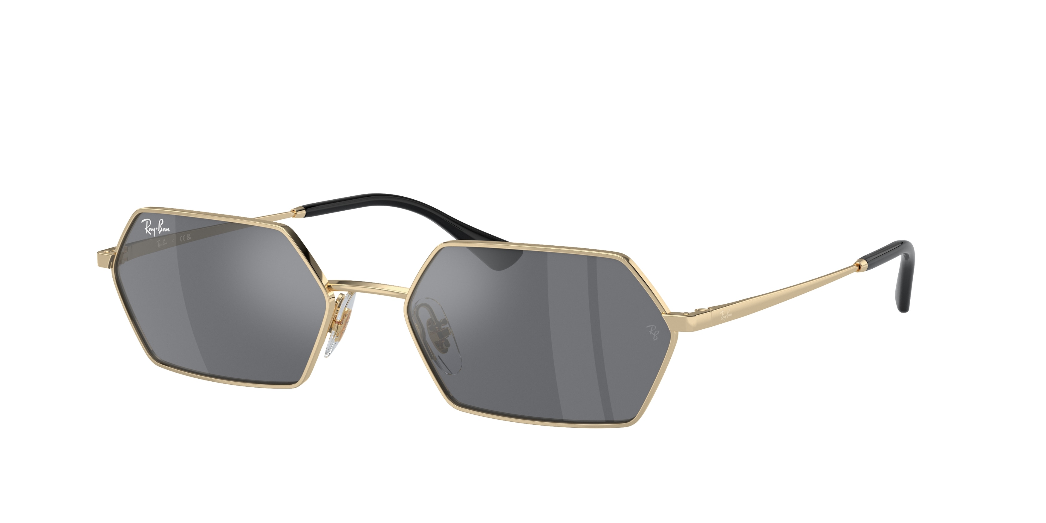 Ray-Ban RB3728 92136V Yevi Sunglasses - Light Gold Frame  display picture 1