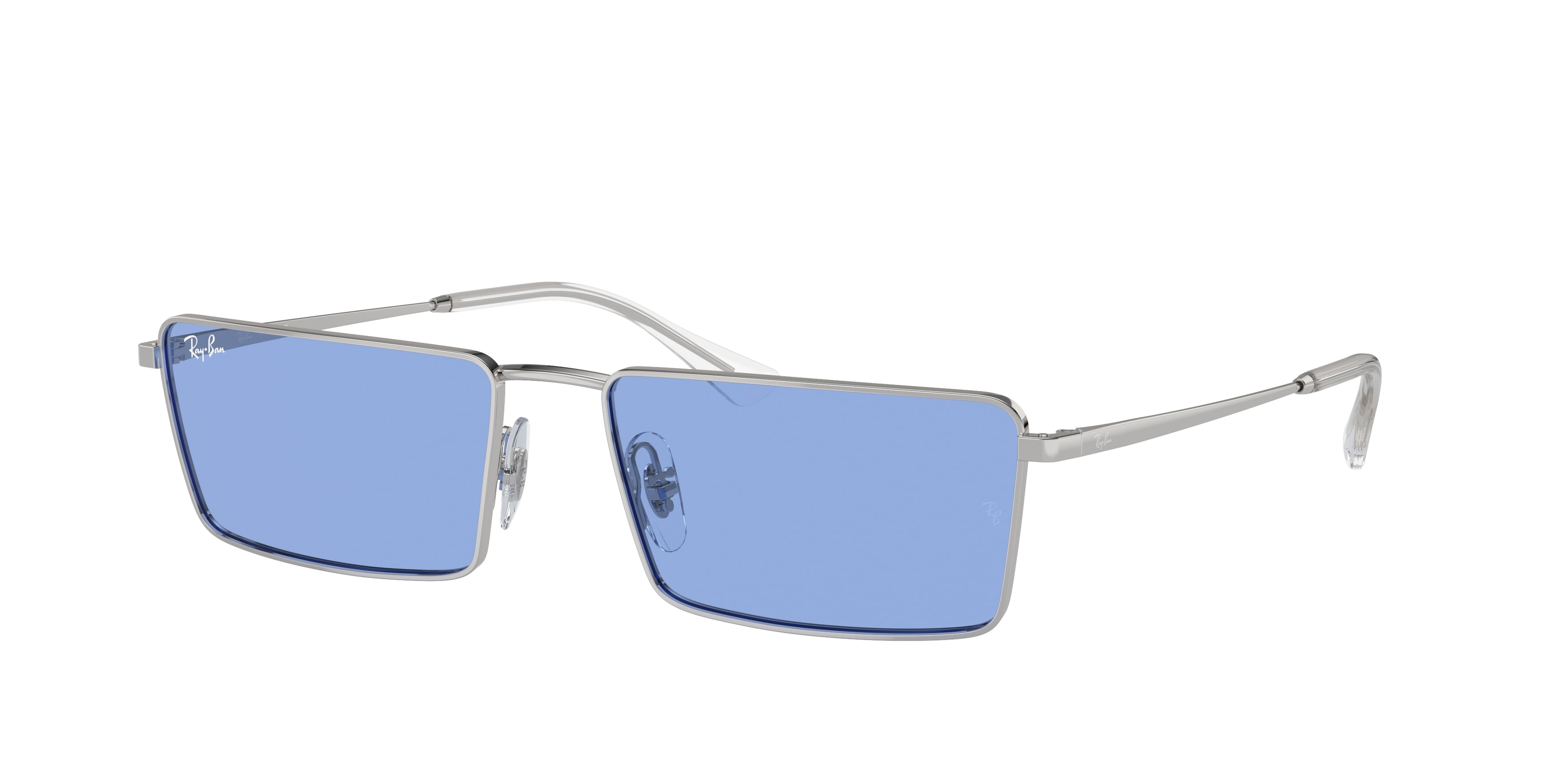 Ray-Ban RB3741 003 80 Emy Sunglasses - Silver & Blue  display picture 1