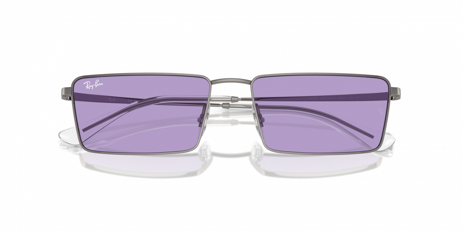 Ray-Ban RB3741 004 1A Emy Sunglasses - Gunmetal Violet 