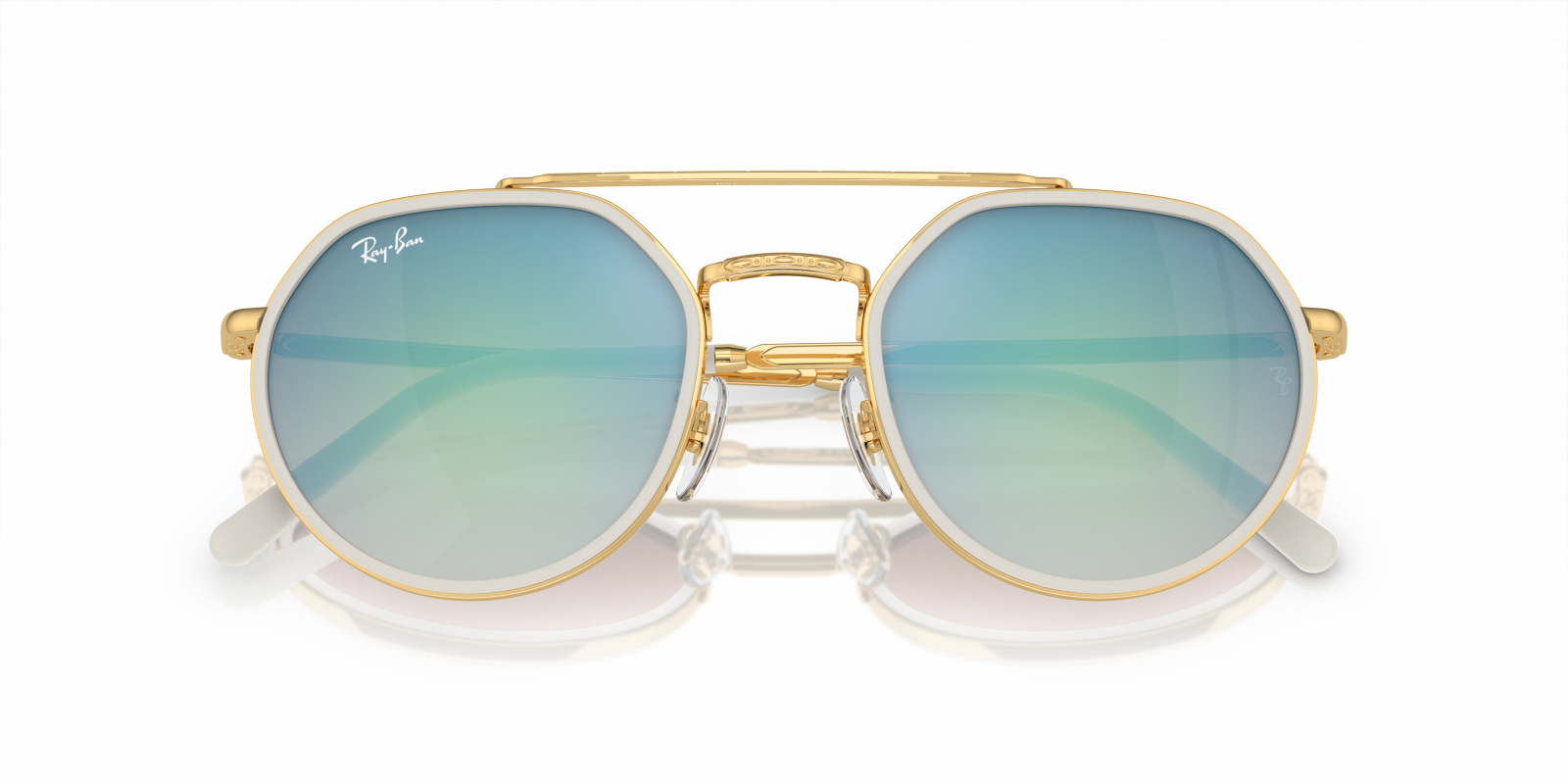 Like New Ray Ban Women\'s Glasses (style RB3765) Ray-Ban RB3765 919631 Gold Sunglasses for Men and Women  main image 4