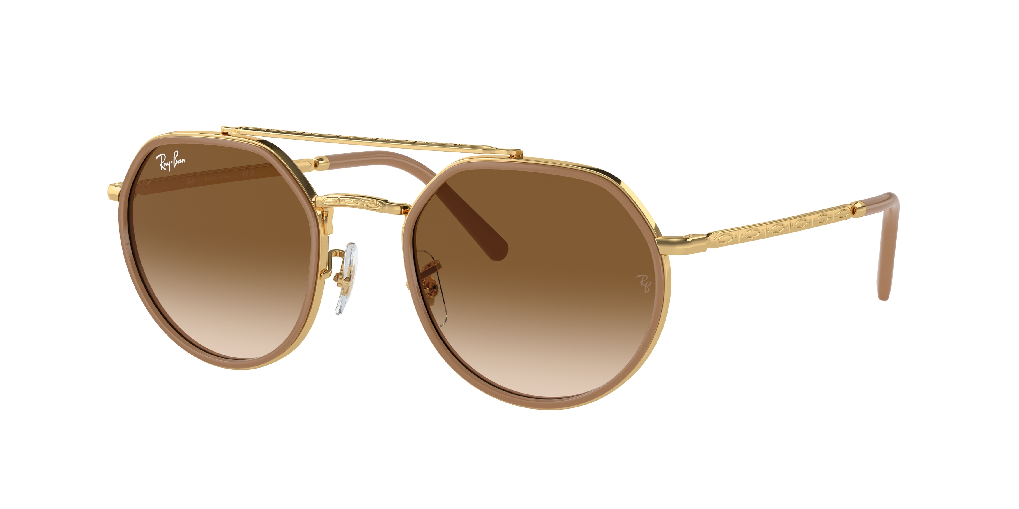 Ray-Ban Gold Sunglasses New Ray Ban RB3025 W3400 Aviator Large Sunglasses Arista  main image 2