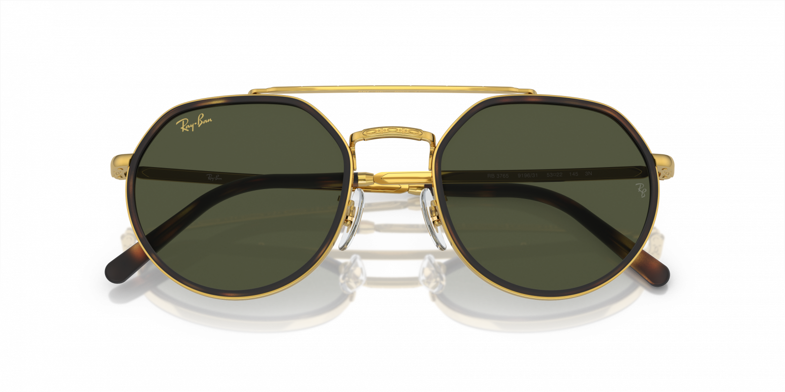 Ray-Ban RB3765 919631 Gold Sunglasses for Men and Women Sunglasses 