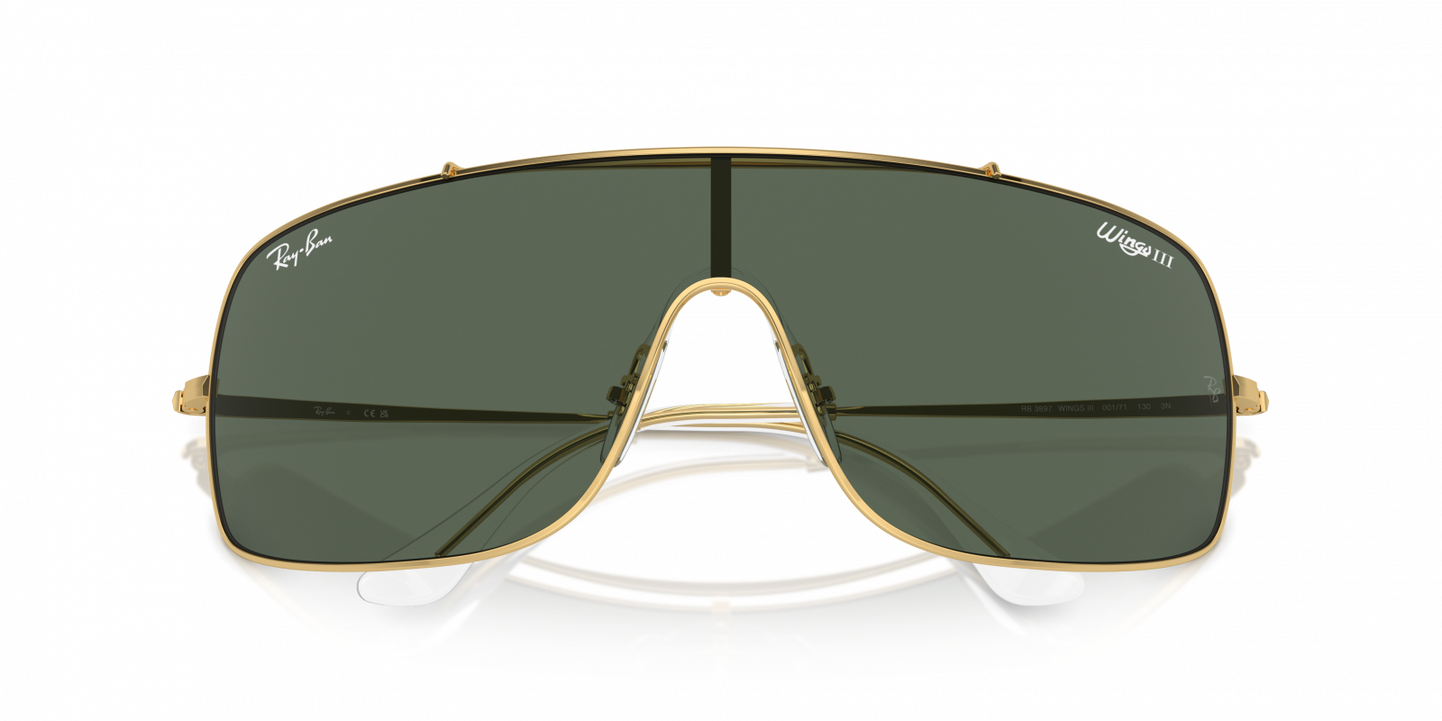 Ray-Ban RB3897 Wings III Occhiali da Sole Oro Amevista