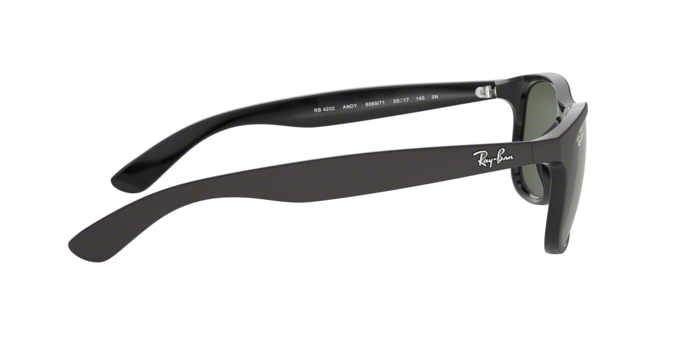 Ray-Ban RB4202 606971 Andy Sunglasses for Men - Black Frame, Green