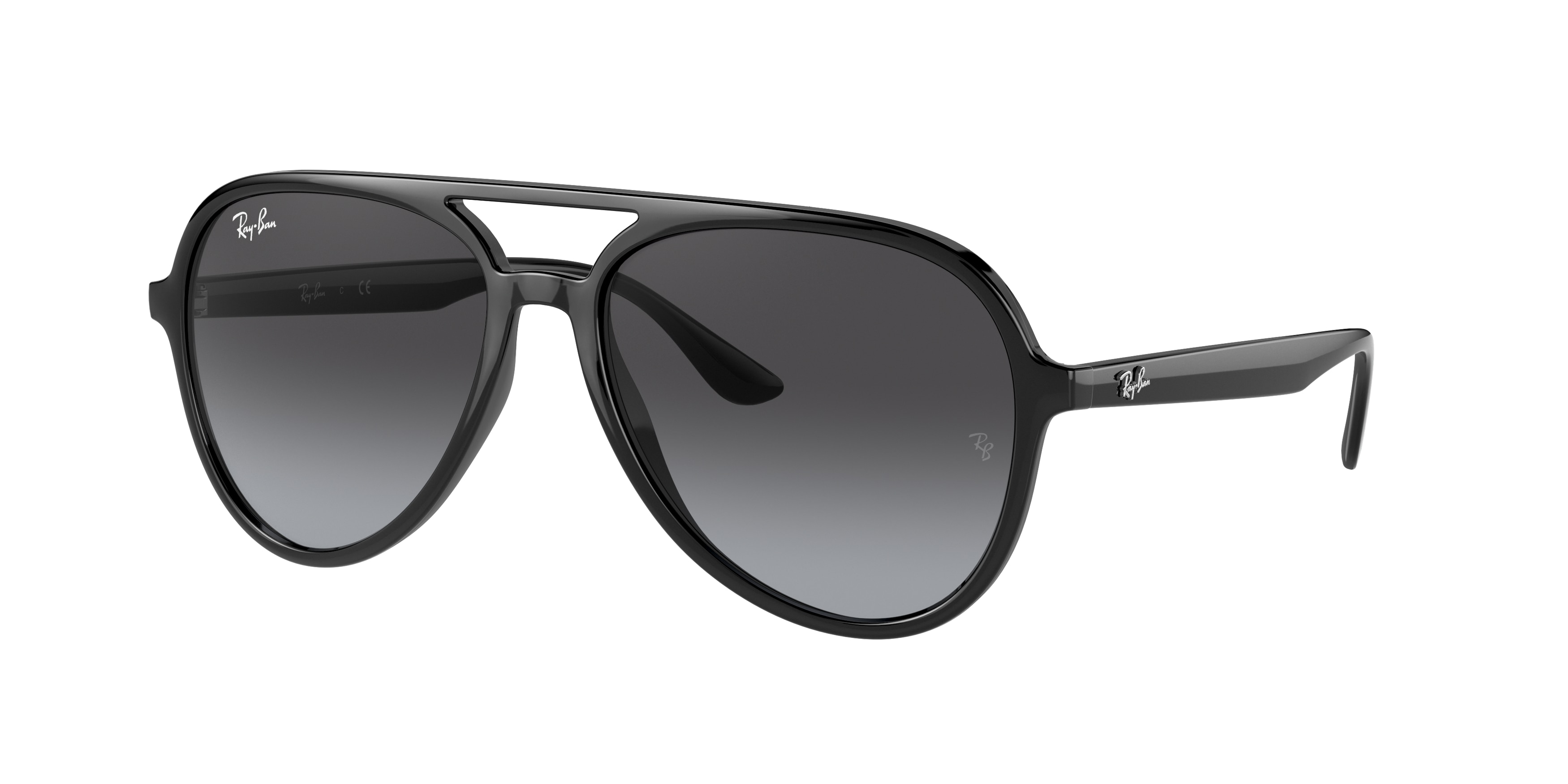 Ray-Ban RB4376 601 8G Black Aviator Sunglasses - Amevista