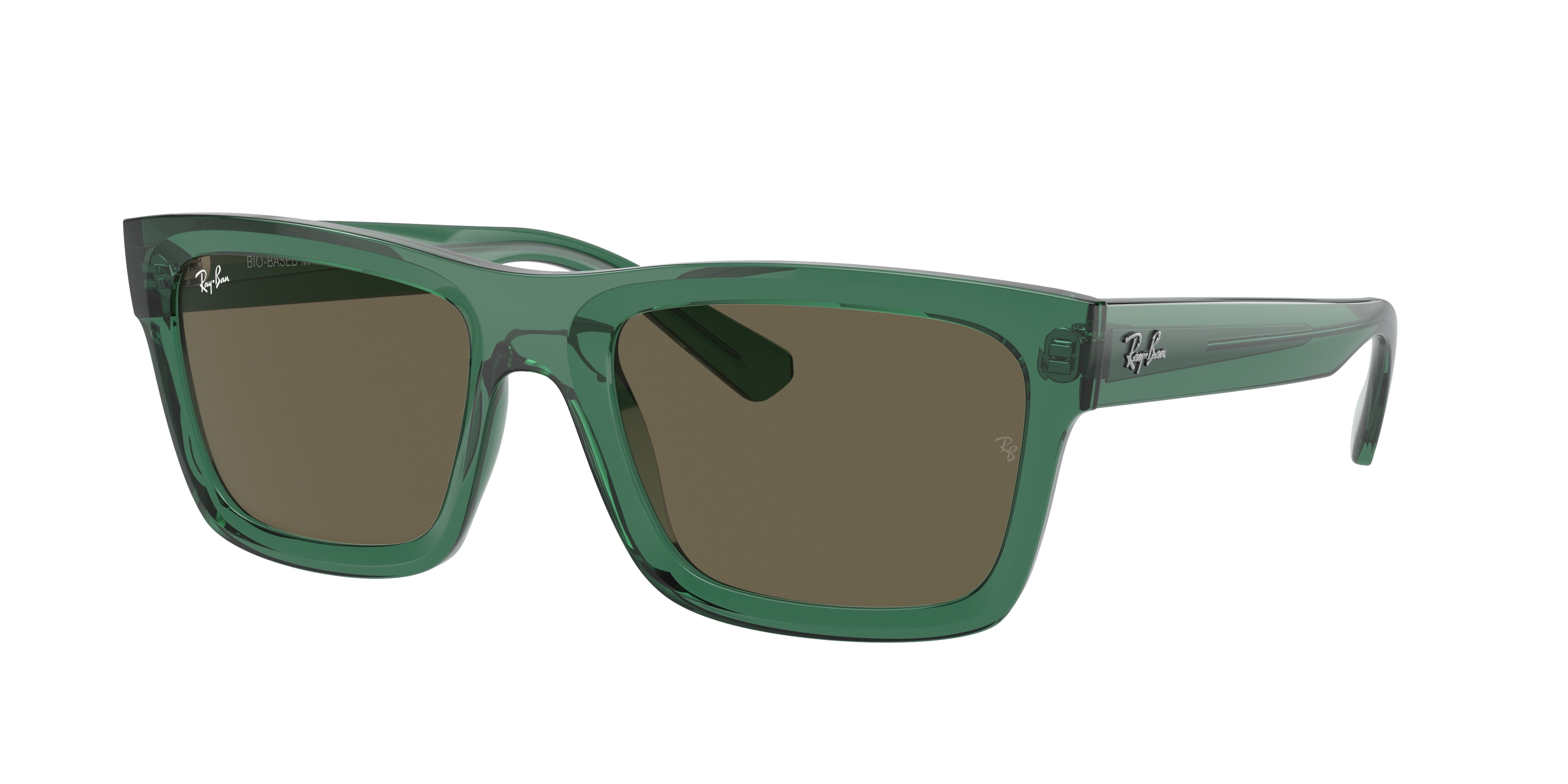 Ray-Ban RB4396 6681 3 Warren Sunglasses - Green Frame, Brown  display picture 3