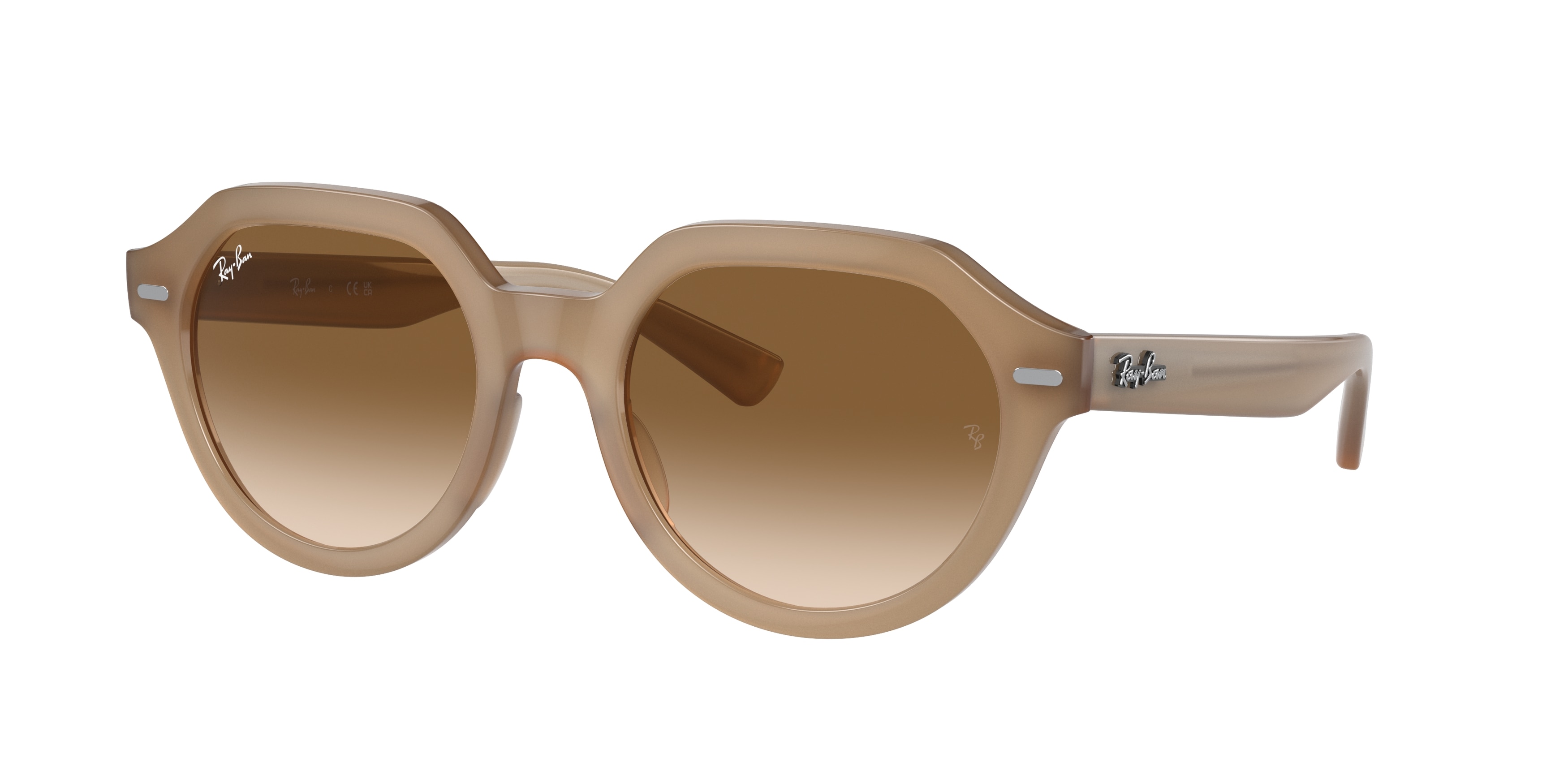 Authentic Ray-Ban Gina Sunglasses in Turtledove Ray Ban GINA (RB4399-616651 53) Turtledove with Brown Lens  main image 4