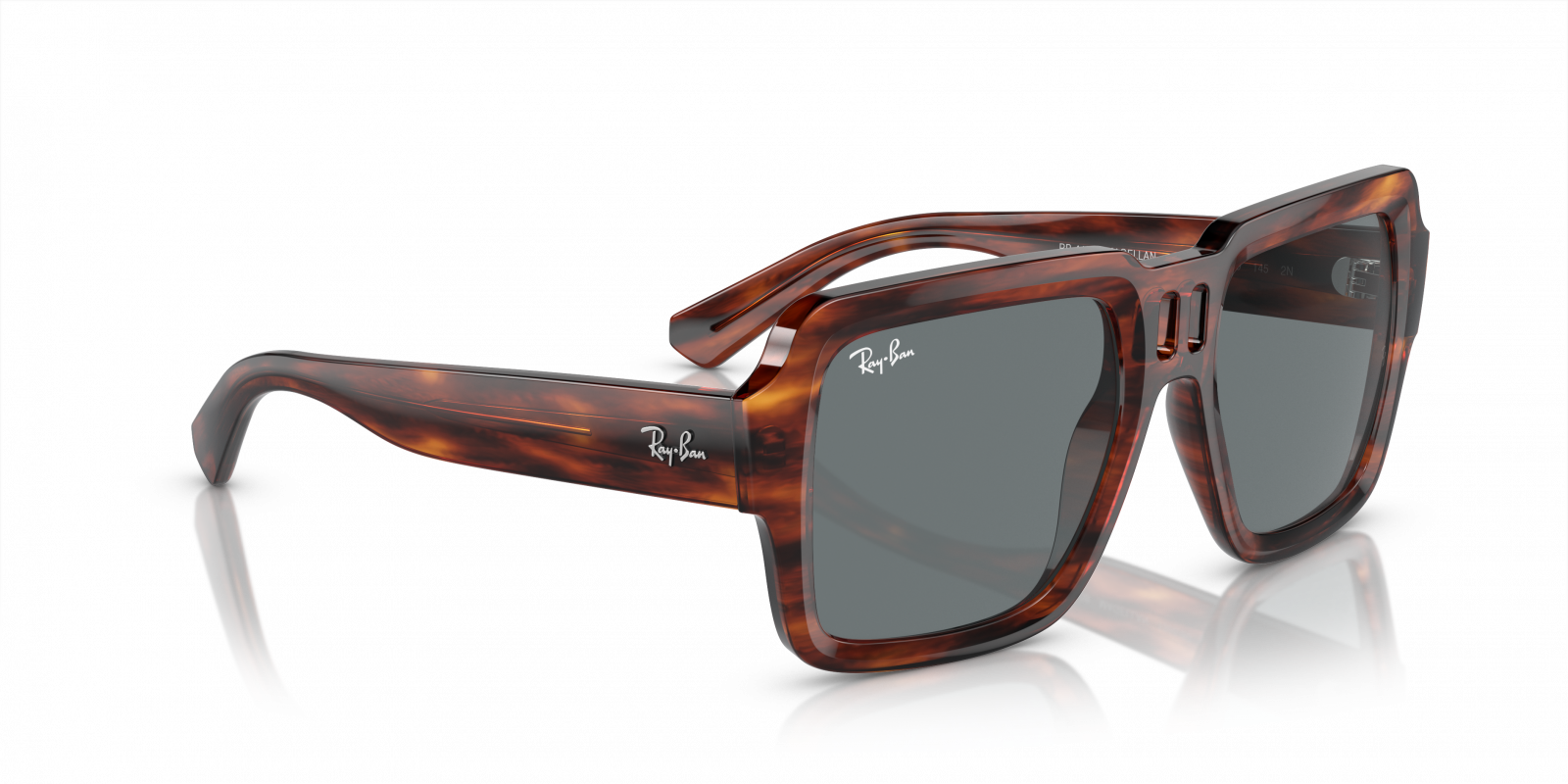 Ray-Ban RB4408 Magellan Sunglasses - Striped Havana & Dark 