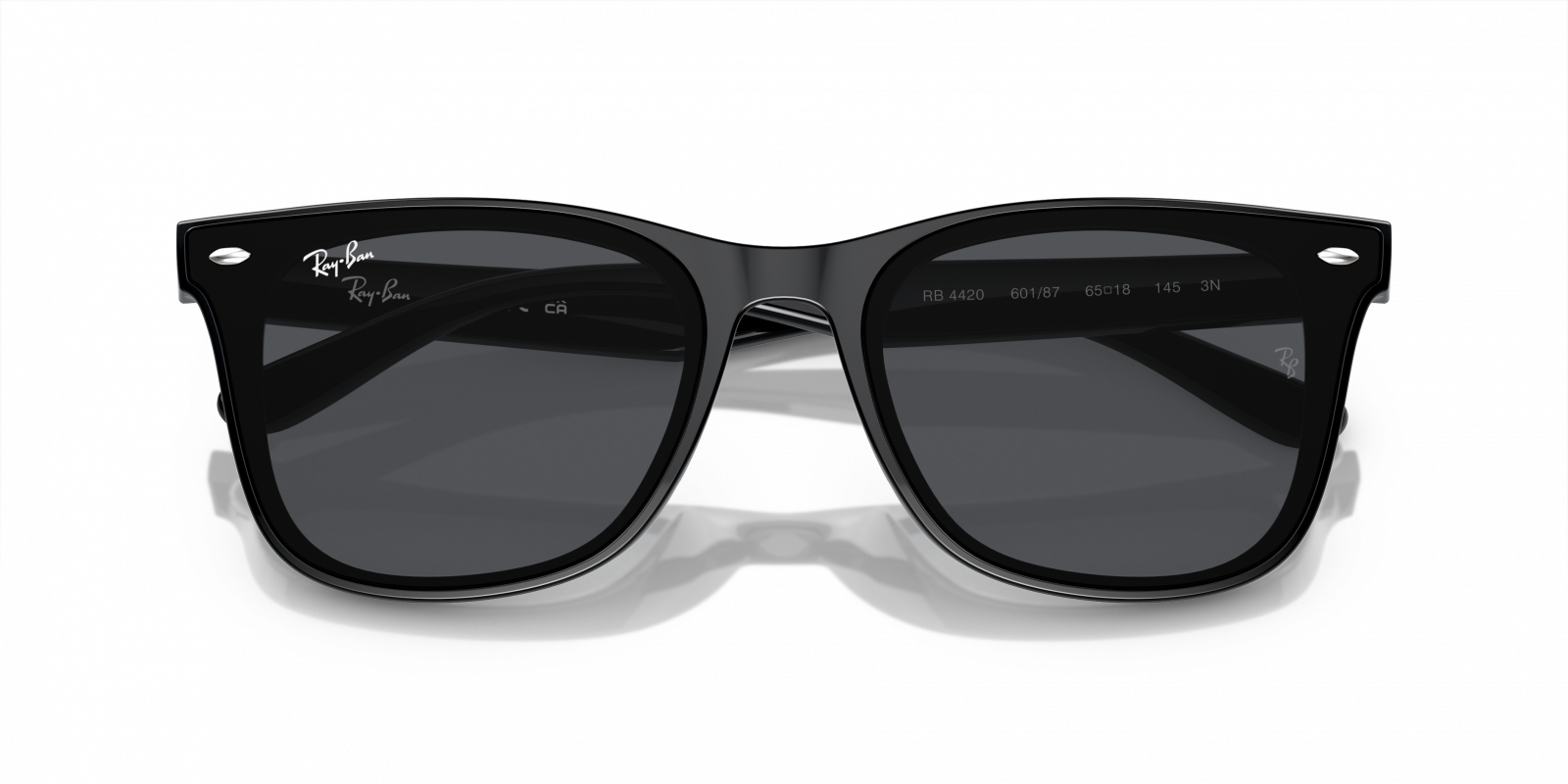 Ray-Ban RB4420 601/87 Square Sunglasses - Black Sunglasses - Amevista