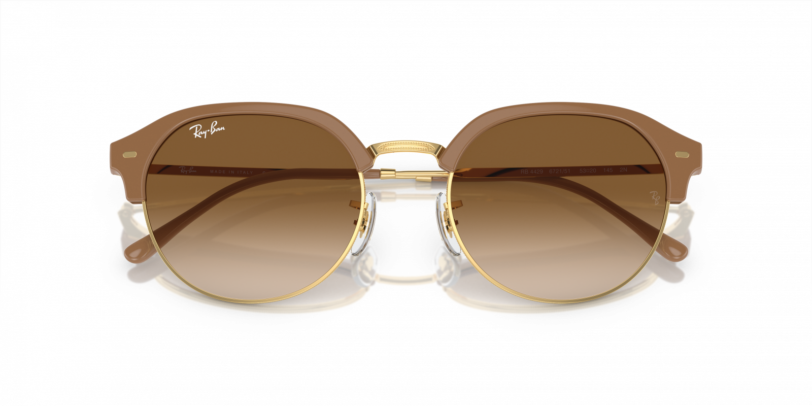 Ray-Ban RB4429 672151 Sunglasses - Gold Frame, Brown Lenses  display picture 1