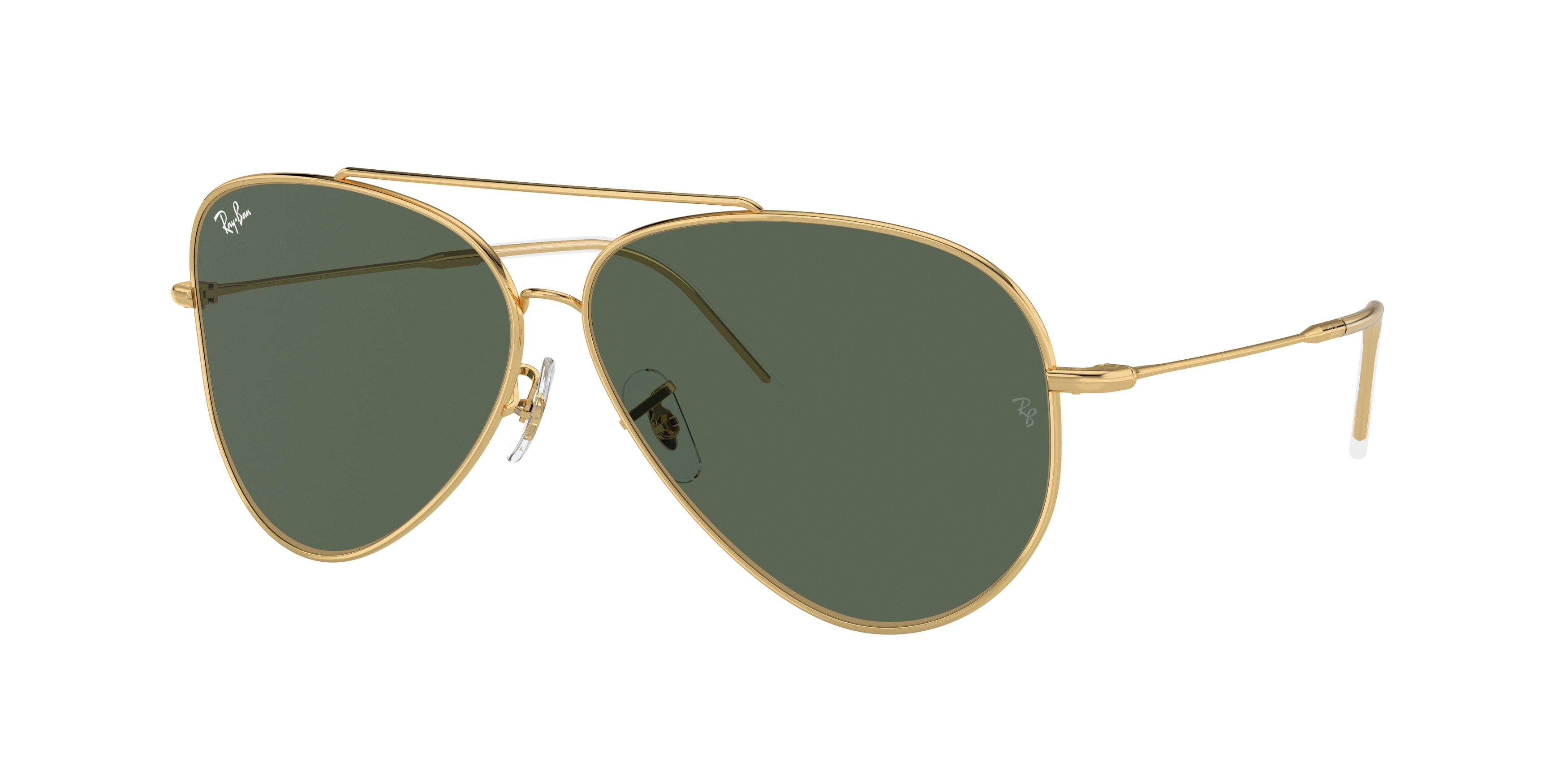 Ray-Ban Aviator Reverse Sunglasses Gold Frame Green Lenses  display picture 2