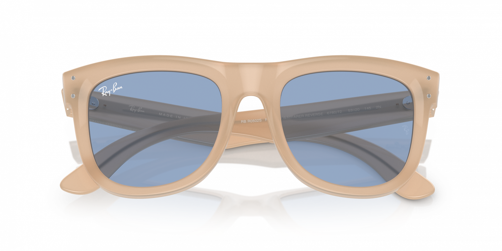 Ray-Ban RBR0502S Wayfarer Reverse Sunglasses - Brown & Blue - Amevista