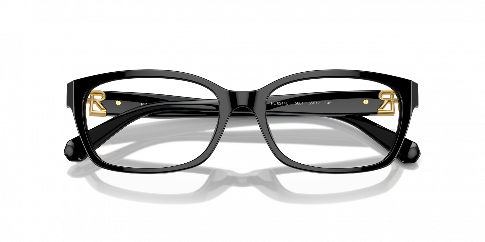 Ralph Lauren EYEGLASSES RL6244U-5001-55 New with case Ralph Lauren Eyeglasses RL6244U RL6244U 5001 Black for Woman  main image 3