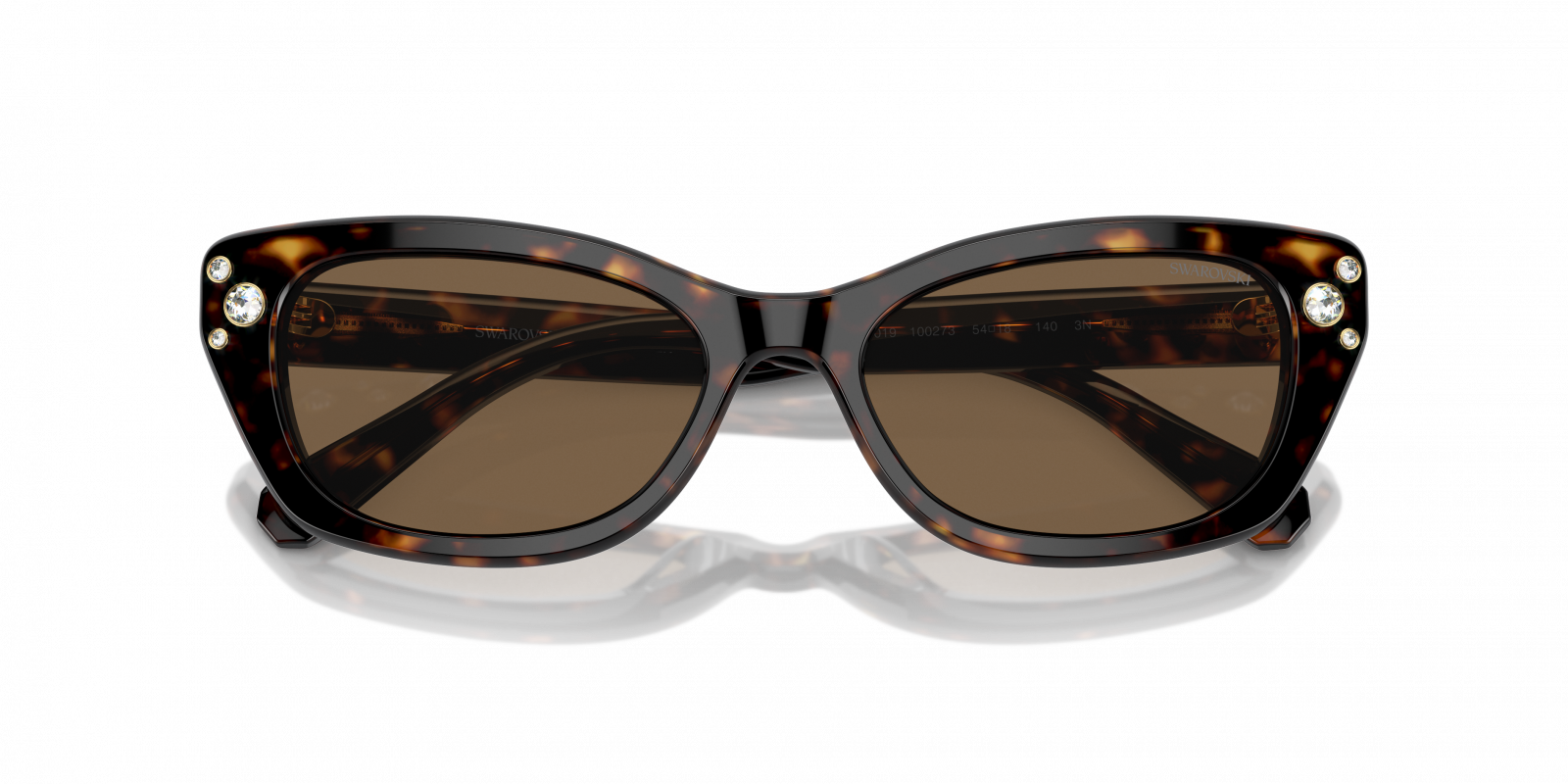 Swarovski Women\'s Sk6019 54Mm Sunglasses, Brown Swarovski Women\ main image 4