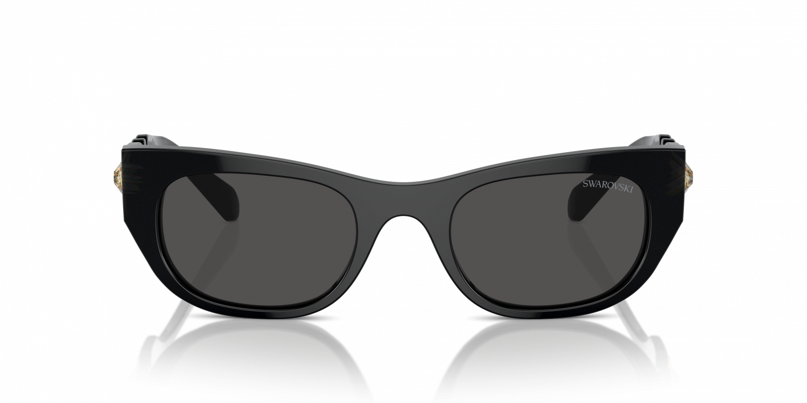 Swarovski SK6022 Sunglasses in Black Swarovski Swarovski Sunglasses in Black | Target Optical main image 2