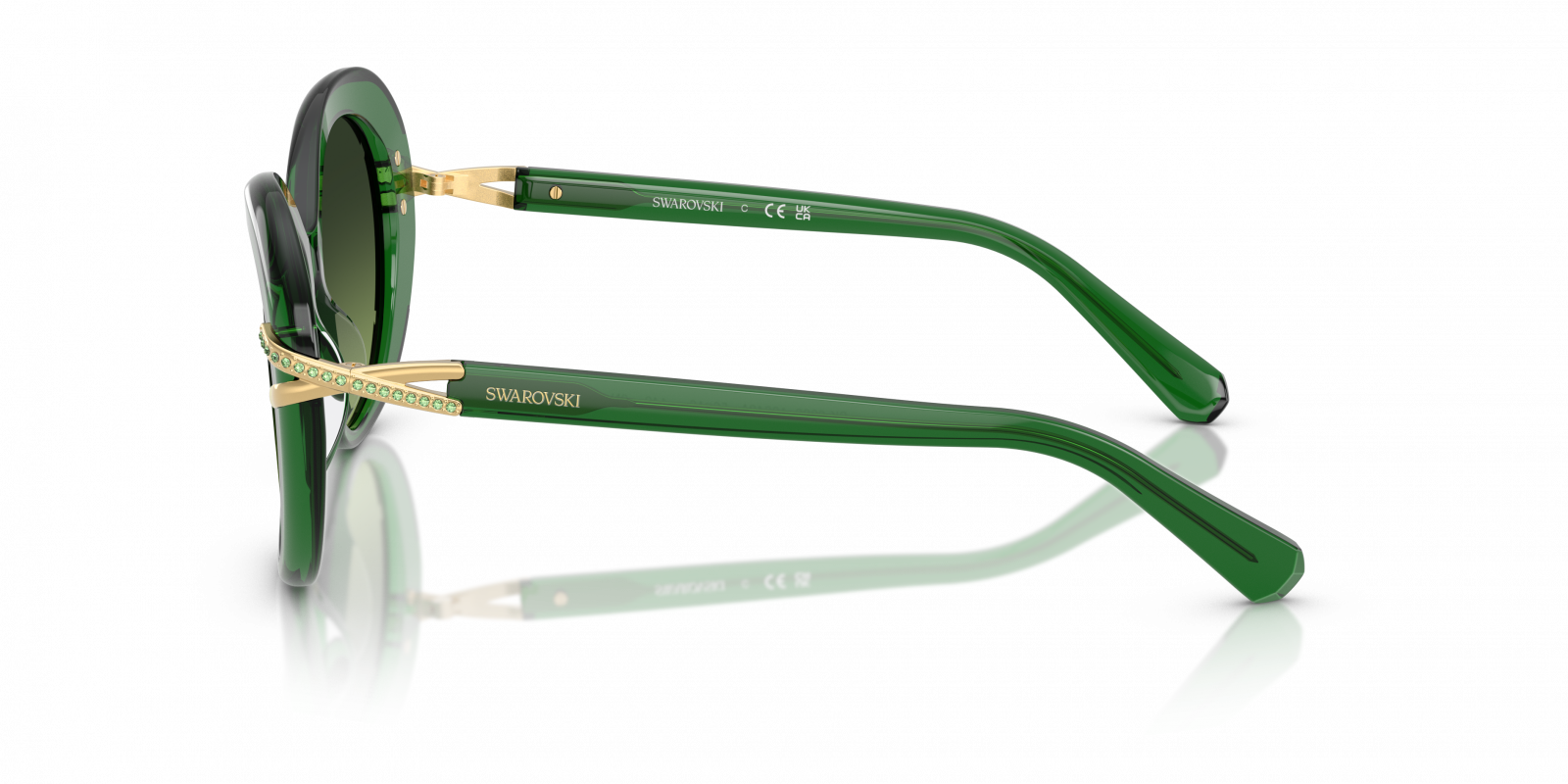 Swarovski Women\'s Sk6026 56Mm Sunglasses, Green 0SK6011__3002_2__P21__shad__qt.png main image 2