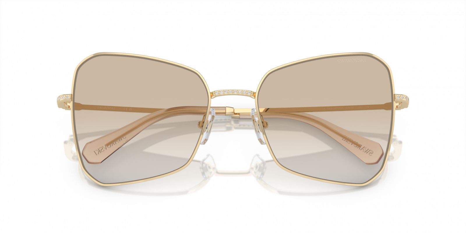 Swarovski Women\'s Sk7008 57Mm Sunglasses, Gold Swarovski Women\ main image 2