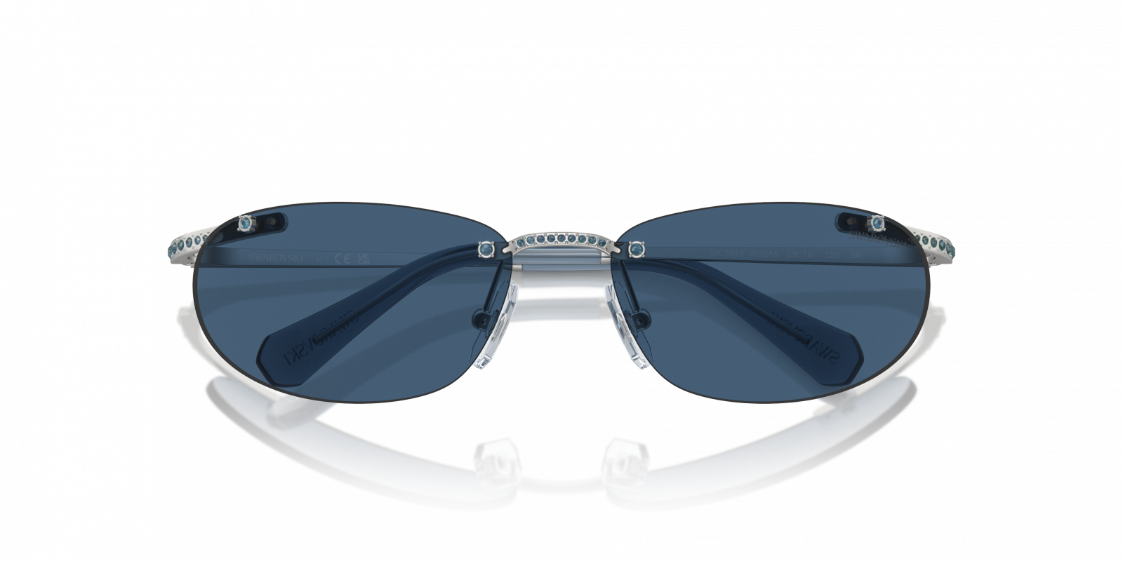 Swarovski SK7019 Sunglasses in Silver SK7019 Sunglasses - Swarovski Authorized Retailer  main image 3
