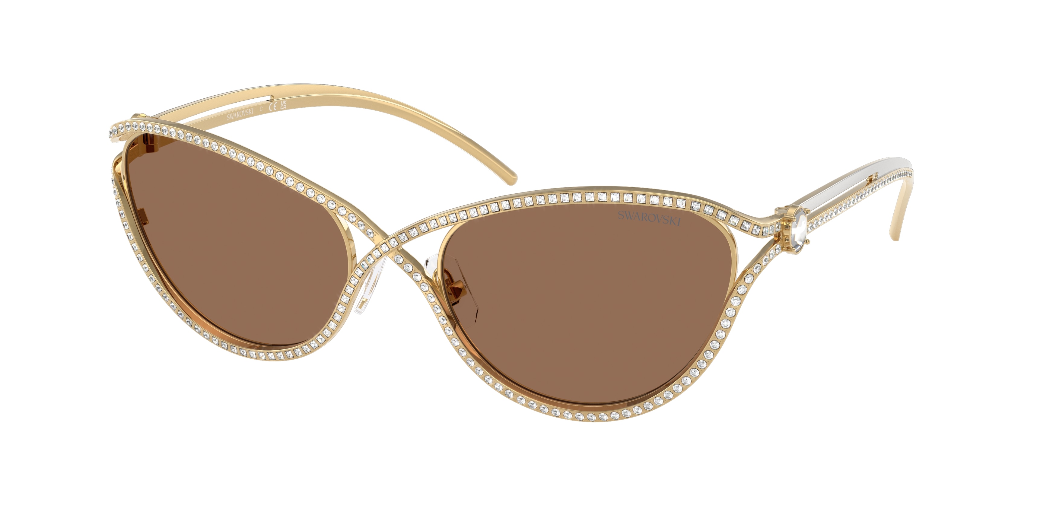 Swarovski Women\'s Sk7025 58Mm Sunglasses, Gold Swarovski SK7025 400473 | Online Sale - Amevista main image 2