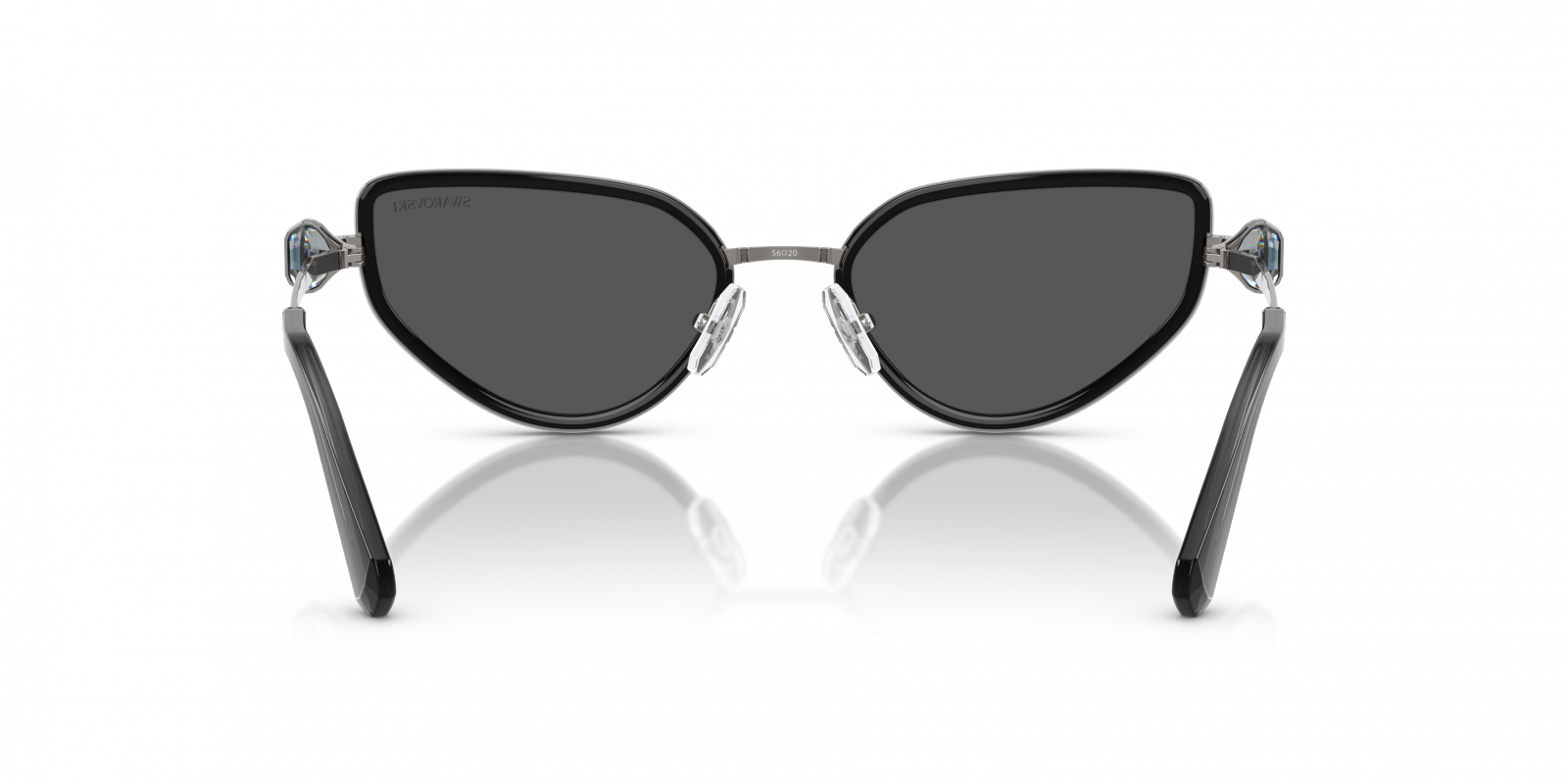 Swarovski Women\'s Sk7027 56Mm Sunglasses, Grey Swarovski SK7027 Sunglasses 40326G Gunmetal / Black - eye-oo.com main image 3