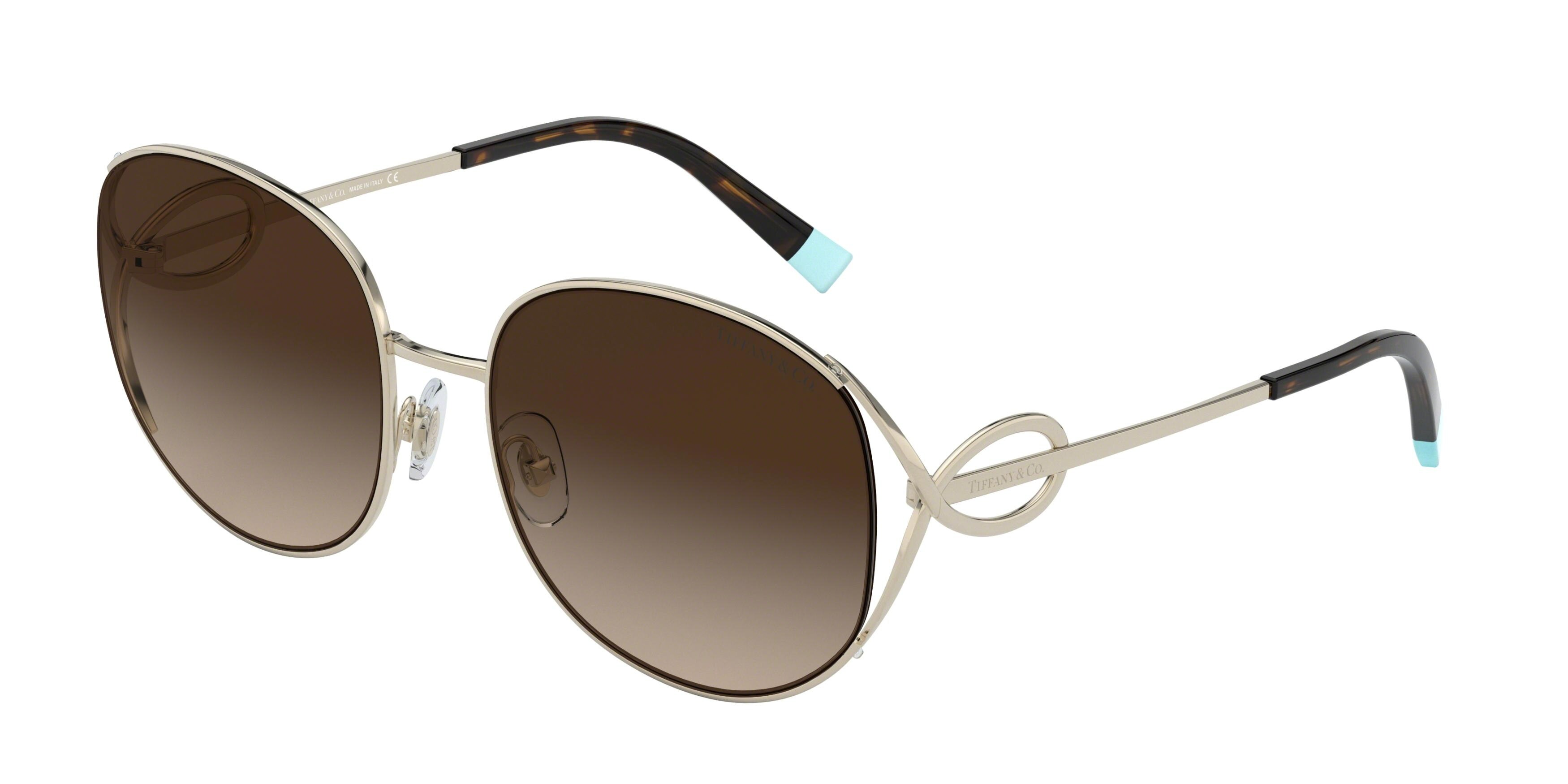 Tiffany & Co Round Mirrored Sunglasses TF3065 56 Return to Tiffany™:Sunglasses in Black Acetate with Grey  main image 4