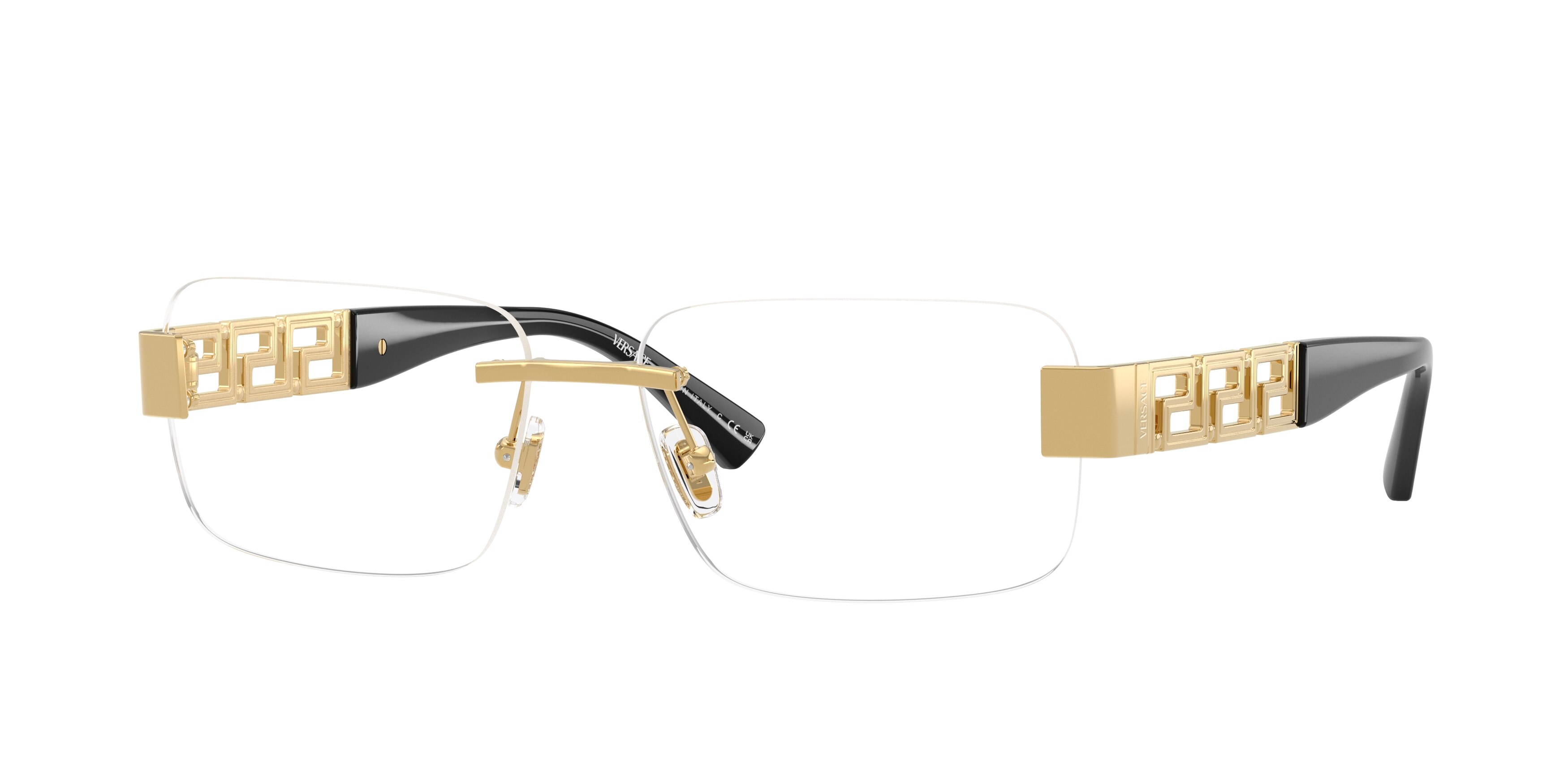 Versace Amber Eyeglasses with Silver Accents Versace VE3347 Eyeglasses | LensCrafters main image 3