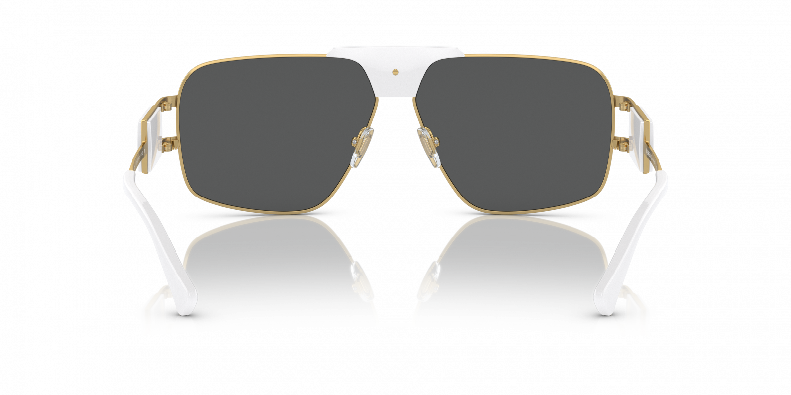 NWT Versace VE2251 Gold Rectangle 63mm Sunglasses Versace VE 2251 Metal Unisex Square Sunglasses Gold & White  main image 3