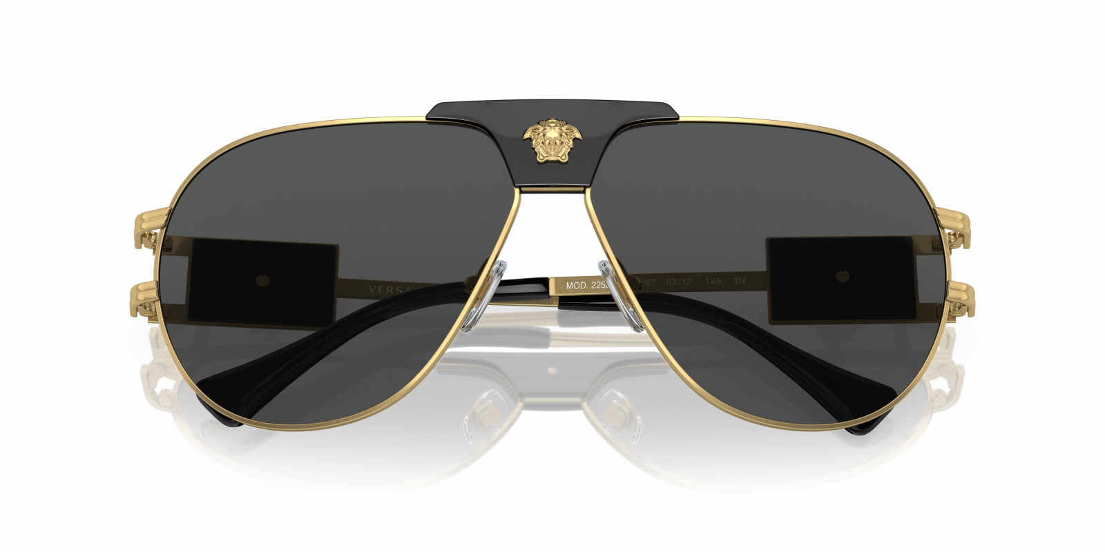 Versace 0VE2252 100287 Gold Aviator Sunglasses for Men 