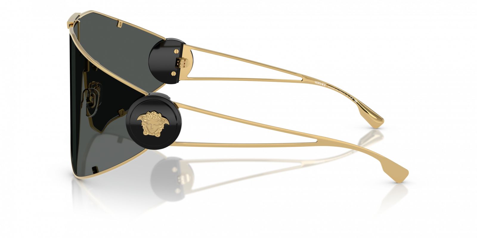 NEW Versace VE2268 Oversized Mask Shield Sunglasses Gold VERSACE VE2268 Women main image 2